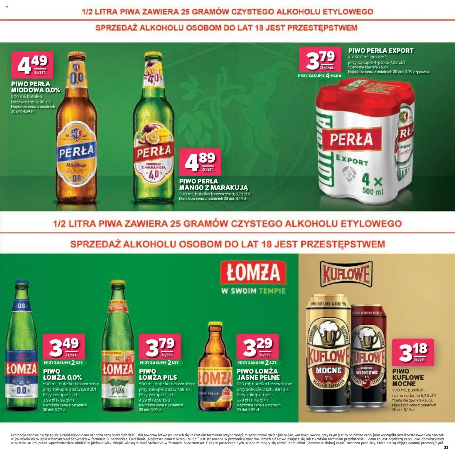Stokrotka gazetka - Łap Okazje od 02.07.2026 | Strona: 23 | Produkty: Mango, Stokrotka, Piwo perła, Piwo