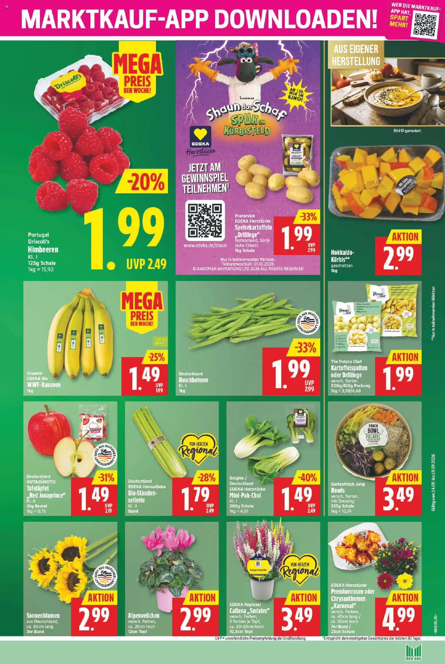 Marktkauf Prospekt – gültig ab 14.09.2026 | Seite: 5 | Produkte: Himbeeren, Dressing, Äpfel, Kürbis