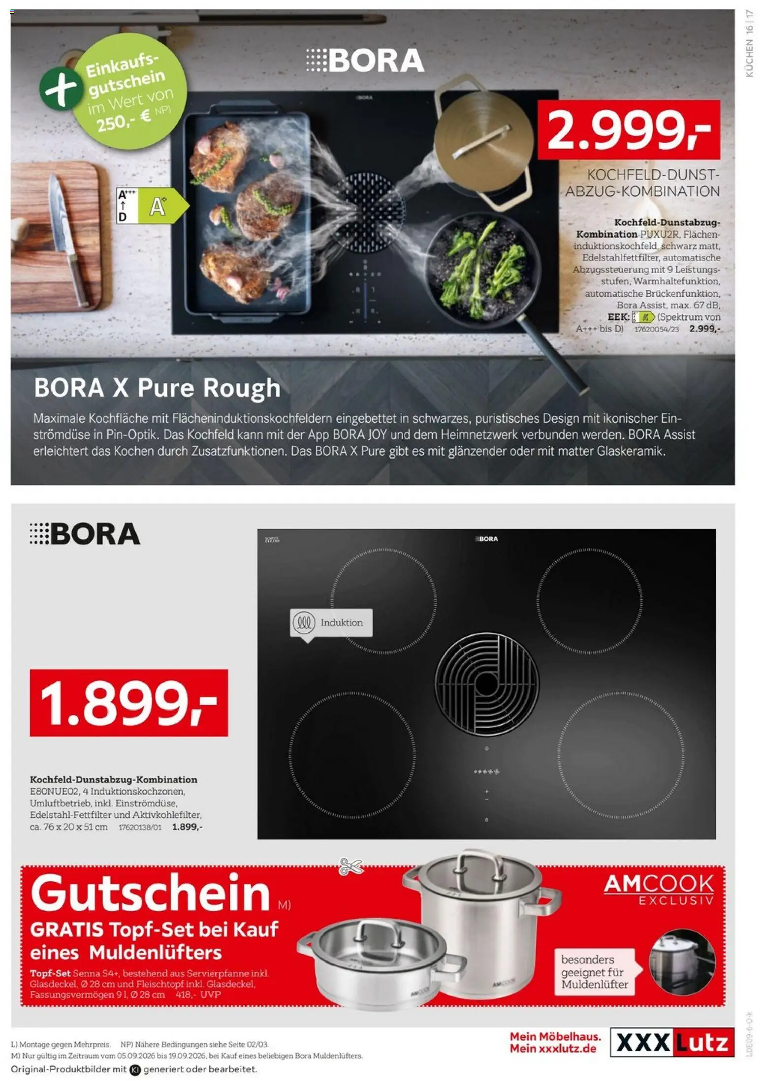 XXXLutz Nr. 1 bei Küchen – gültig ab 05.09.2026 | Seite: 17 | Produkte: Kochfeld, Kuchen