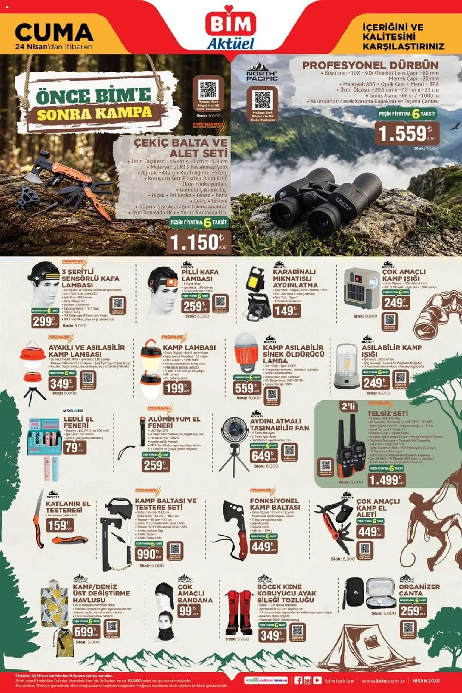 BİM - Katalog Cuma - 24.04.2026 tarihinden itibaren geçerlidir | Sayfa: 5 | Ürünler: Lamba, Somun, Ses, Ayak havlusu