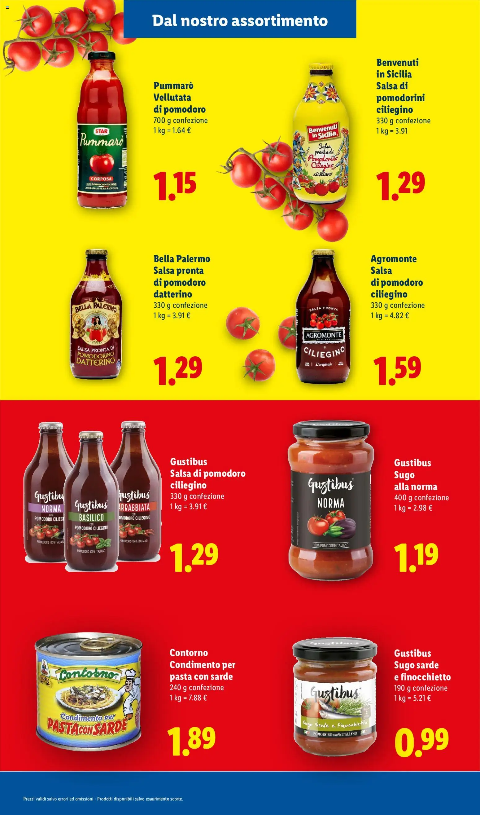 Volantino Lidl del 28.05.2026 | Pagina: 7 | Prodotti: Pomodorini, Salsa, Pomodoro, Sugo