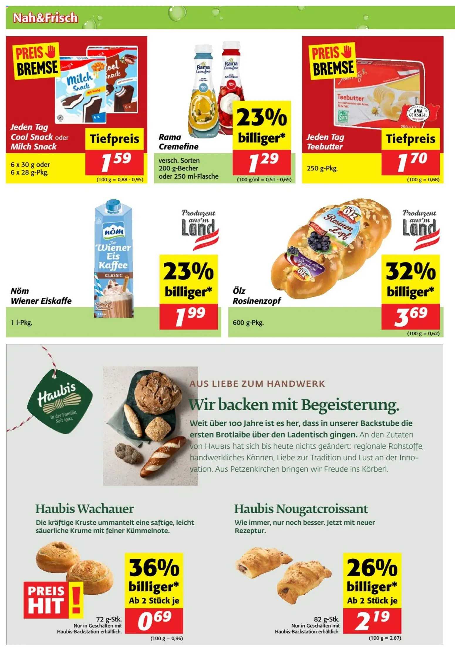 Nah und Frisch Flugblatt gültig ab 15.07.2026 | Seite: 4 | Produkte: Rosinen, Milch, Kaffee