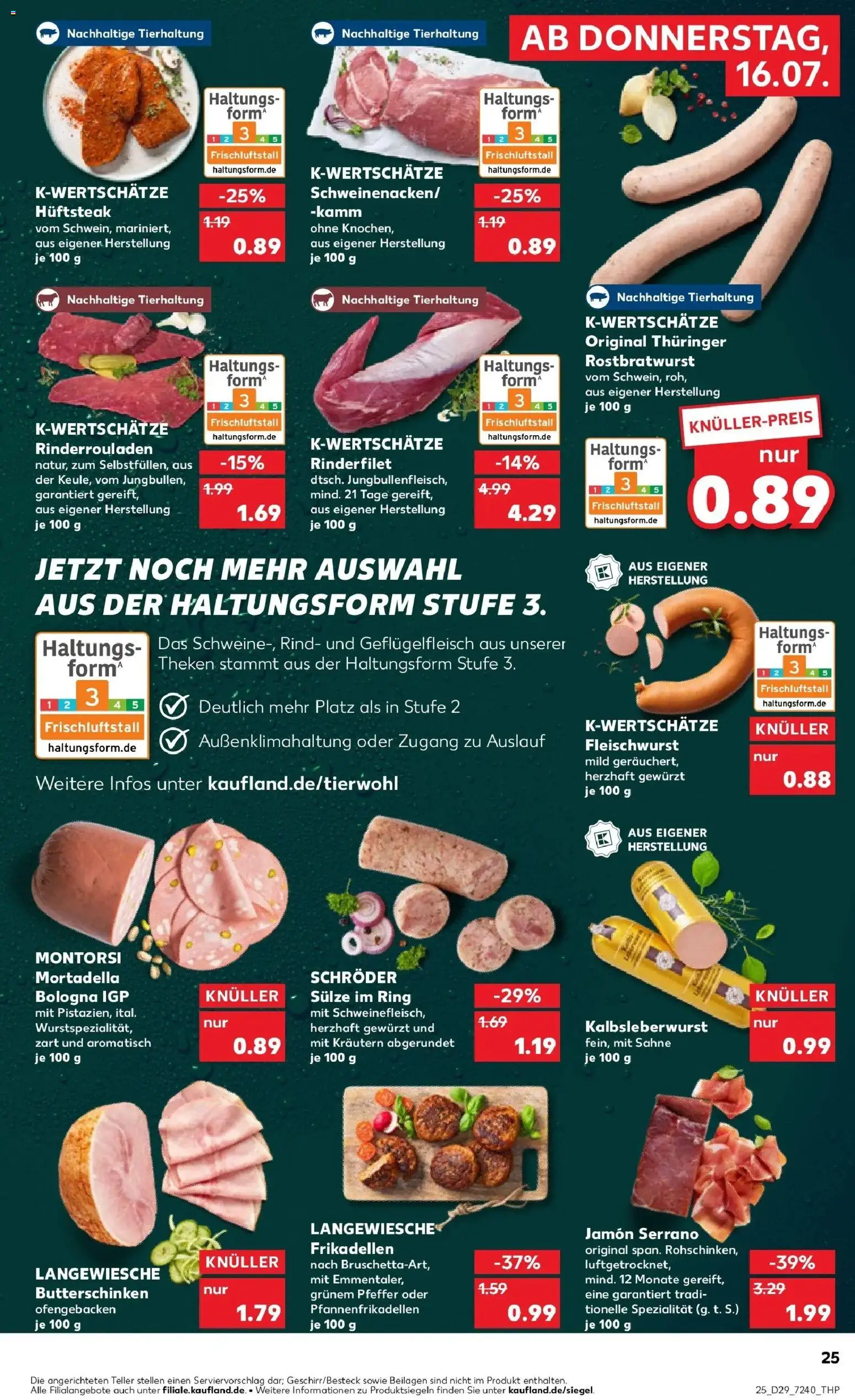 Kaufland Prospekt Siegen – gültig ab 13.07.2026 | Seite: 34 | Produkte: Rinderrouladen, Rinderfilet, Pfeffer, Sahne