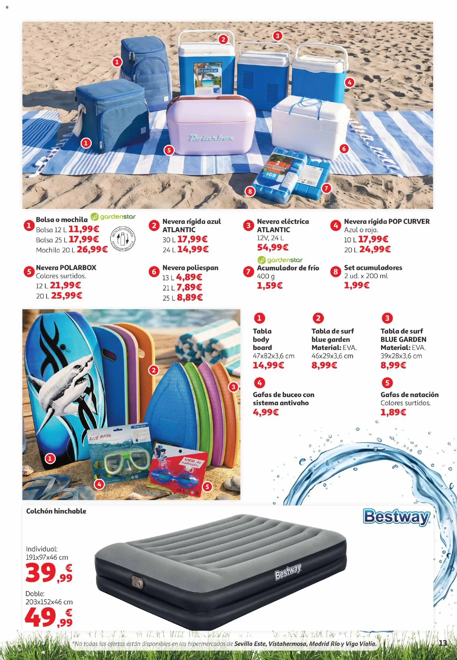 Alcampo Aire Libre Canarias │ válido desde el 28.05.2026 | Página: 13 | Productos: Mochila, Colchon, Bolsa, Nevera