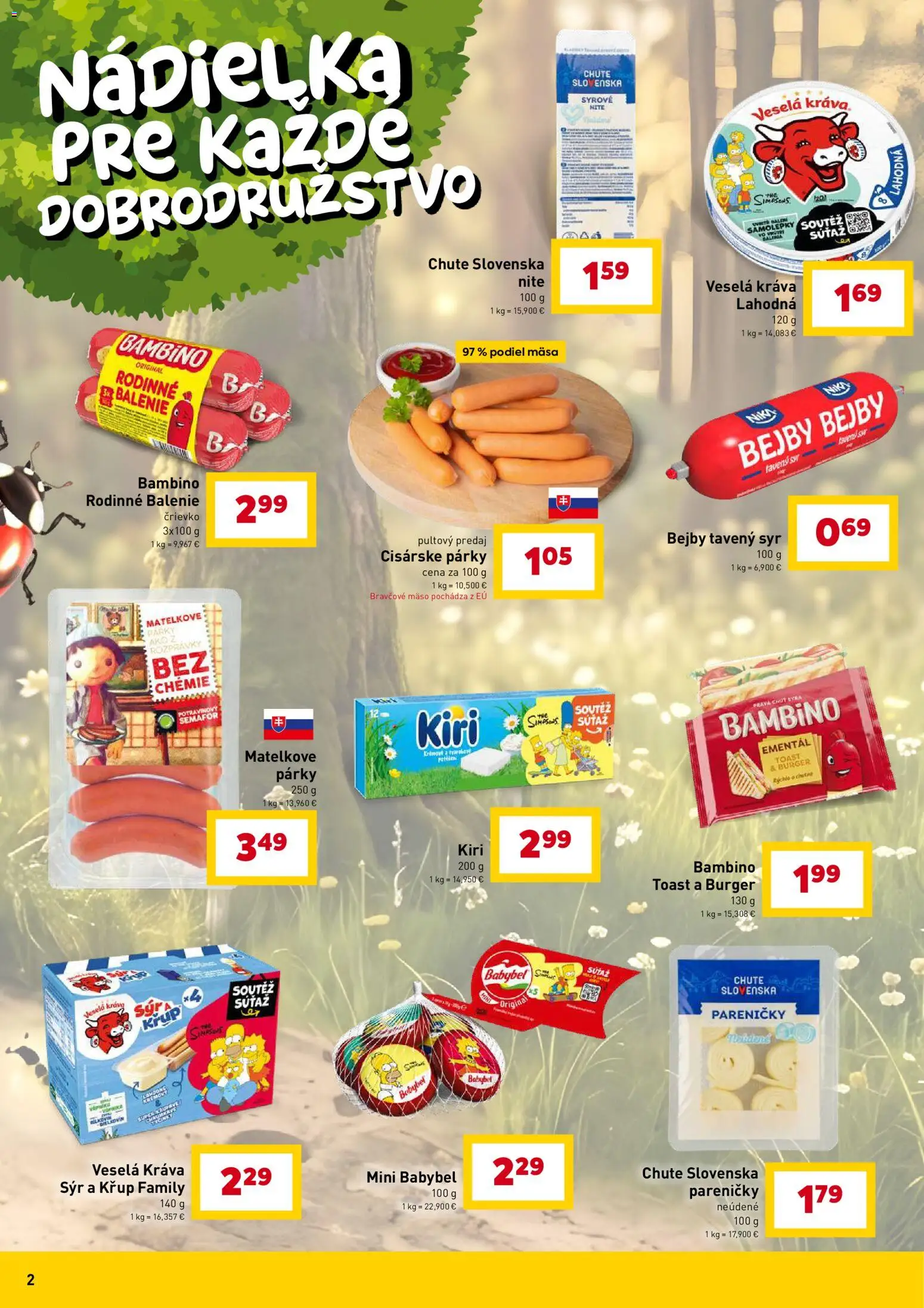 Nové Billa akcie – leták je platný od 27.05.2026 | Strana: 2 | Produkty: Syr, Bravčové mäso, Párky