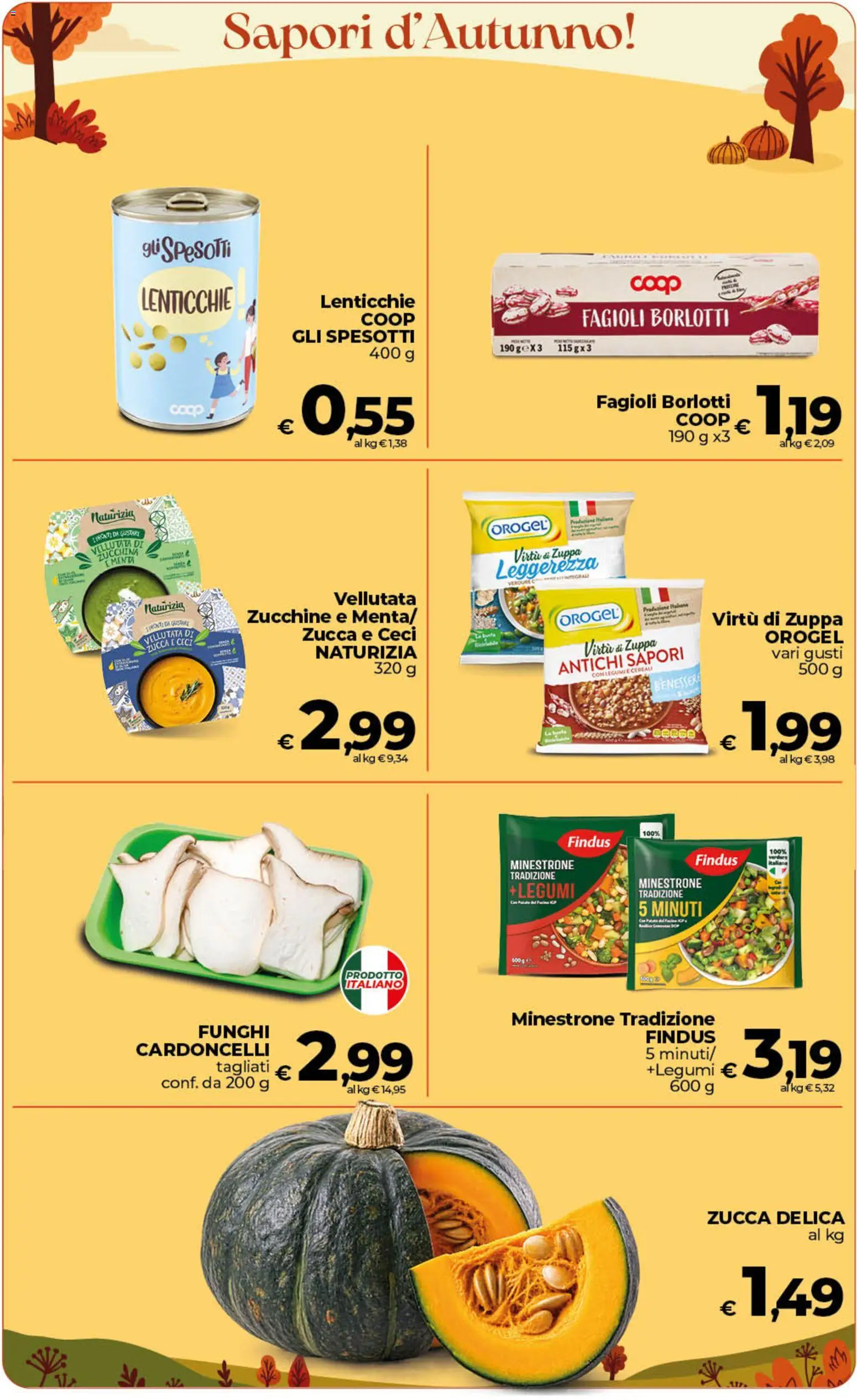 Volantino COOP del 13/10/2026 | Pagina: 18 | Prodotti: Minestrone, Legumi, Ceci, Zucchine
