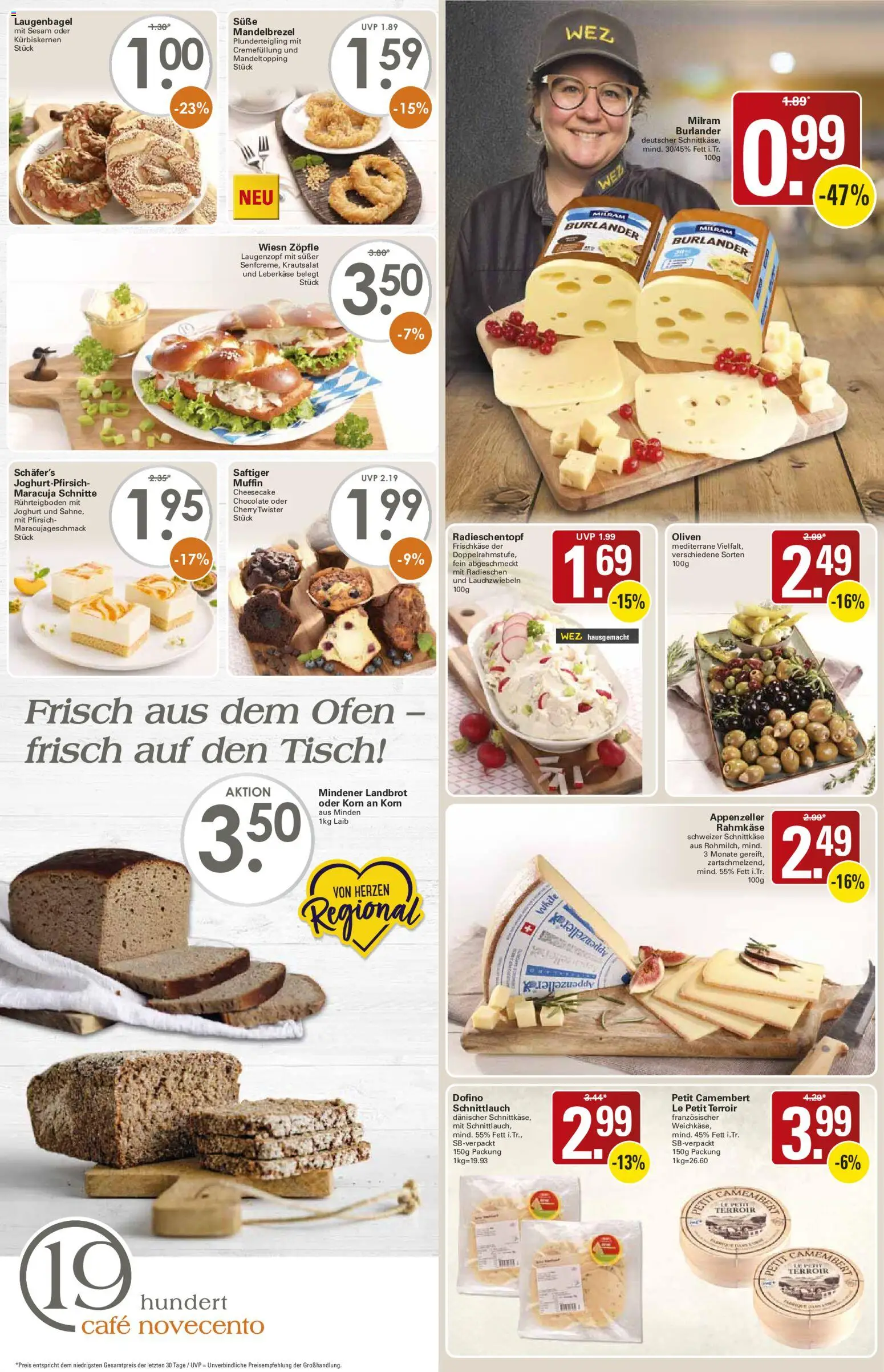 WEZ Prospekt – gültig ab 17.08.2026 | Seite: 6 | Produkte: Joghurt, Camembert, Pfirsich, Frischkase