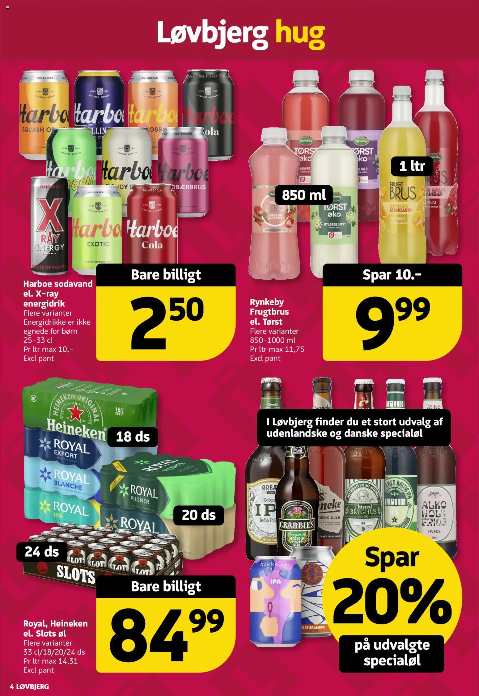 Løvbjerg tilbudsavis – gyldig fra 03/07/2026 | Side: 4 | Produkter: Rabarber, Jordbær, Cola, Sukker