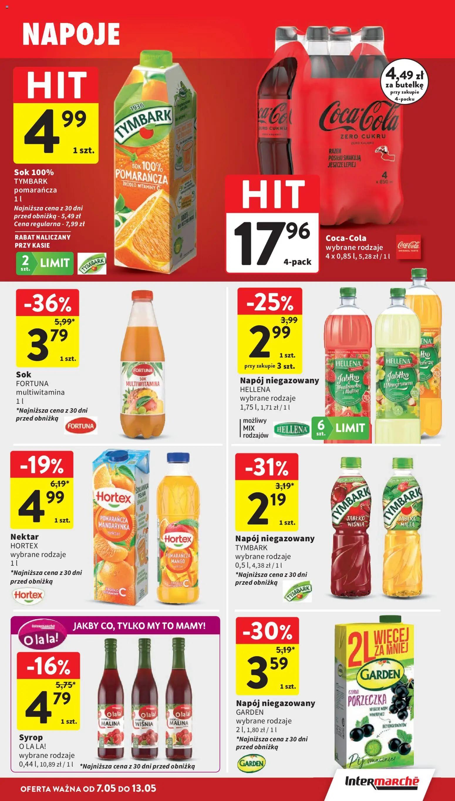 Intermarche gazetka od 07.05.2026 | Strona: 33 | Produkty: Syrop, Napoje, Mięta, Sok