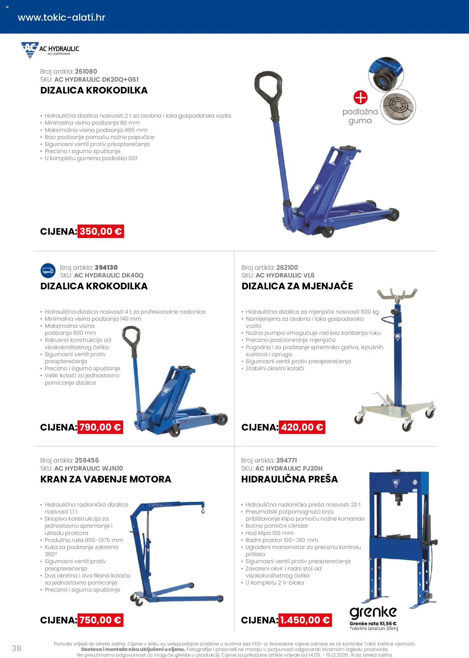 Tokić katalog | vrijedi od 14.09.2026 | Stranica: 38 | Proizvodi: Manometar, Stol, Radni stol, Ventil