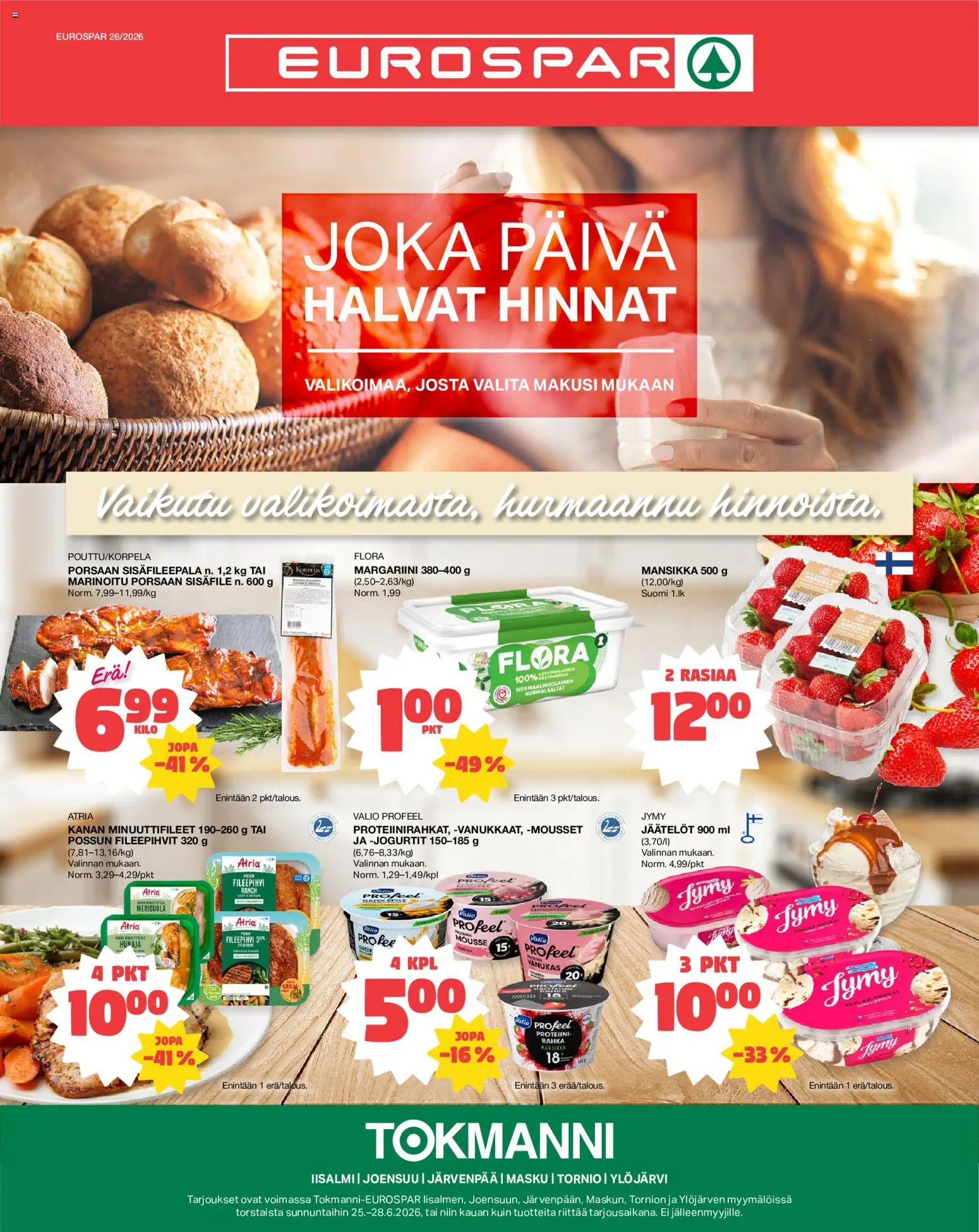 Tokmanni - EUROSPAR – voimassa 25/06/2026 alkaen | Sivu: 1