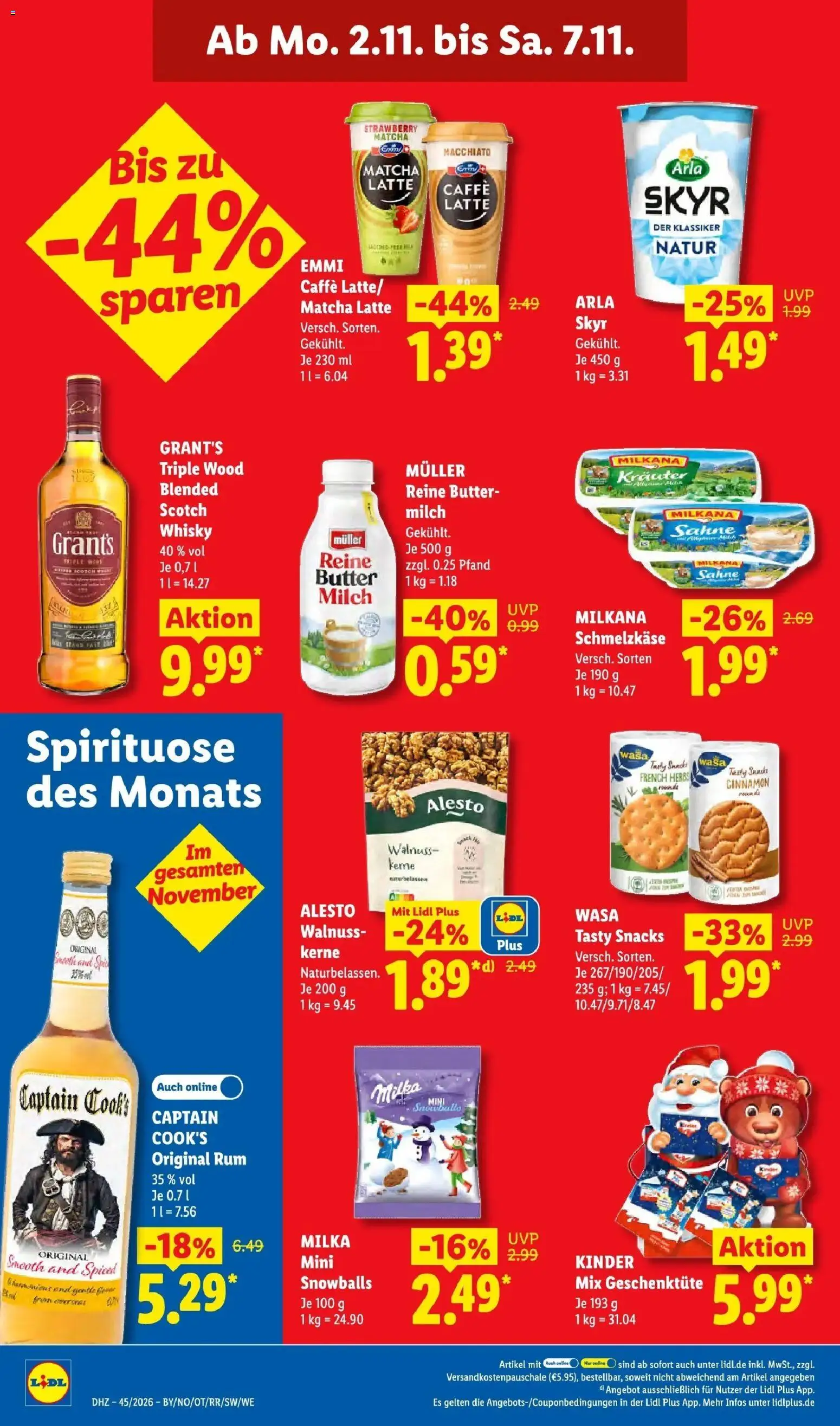 Lidl Prospekt Rheinbrohl (ab 02.11.2026) zum Blättern » Angebote | Seite: 16 | Produkte: Whisky, Butter, Rum, Sahne