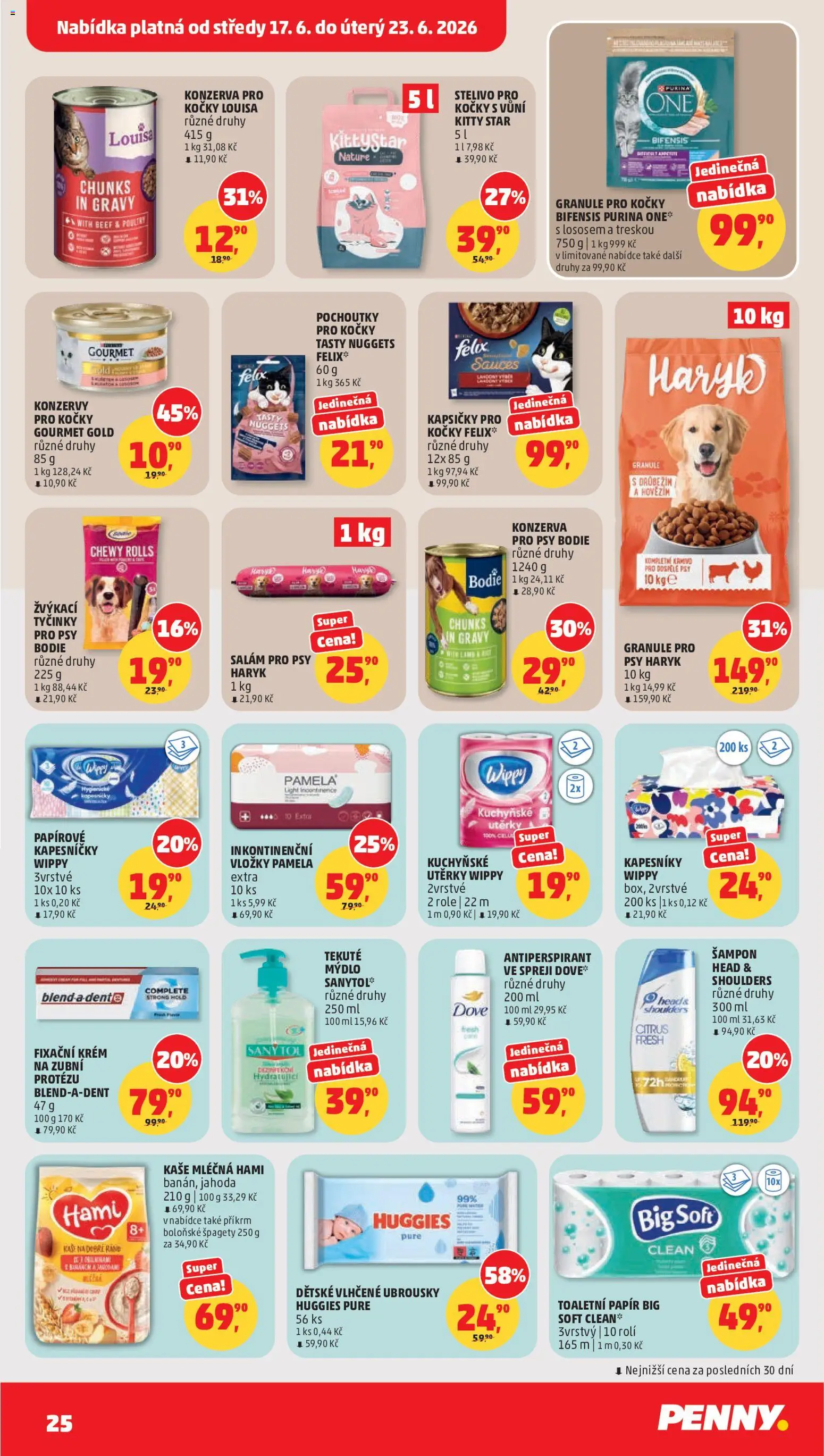 Penny Market leták od 17.06.2026 | Strana: 25 | Produkty: Antiperspirant, Boloňské špagety, Kaše, Dove