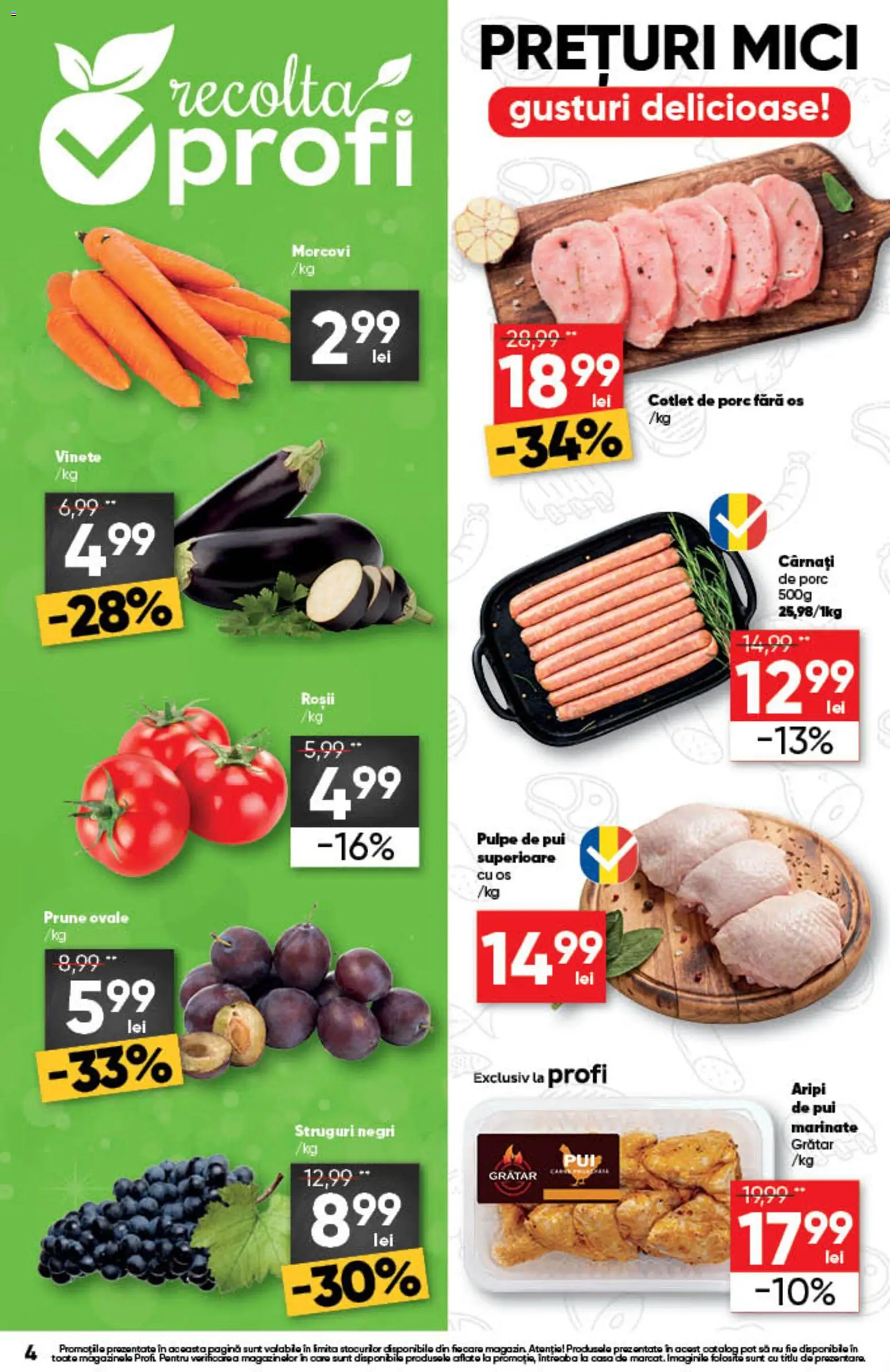 Noul catalog Profi – valabil de la 06.08.2026 | Pagină: 4 | Produse: Lait de coco, Mici, Prune, Cârnați
