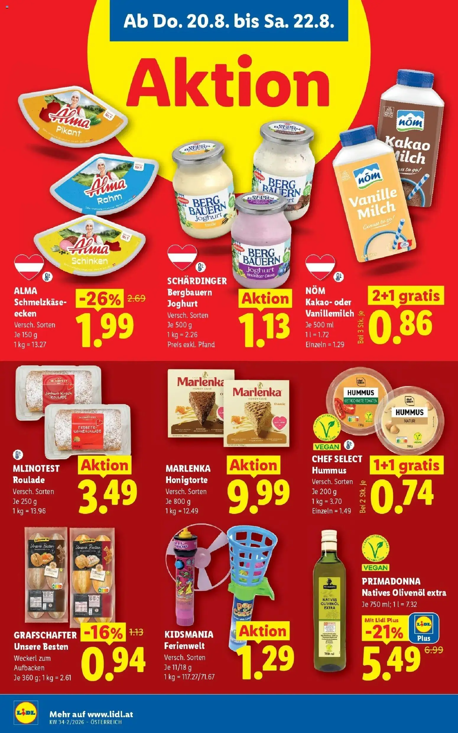 Lidl Flugblatt - Wien ab 20.08.2026 - Angebote ab donnerstag | Seite: 10 | Produkte: Vanille, Milch, Joghurt, Schinken