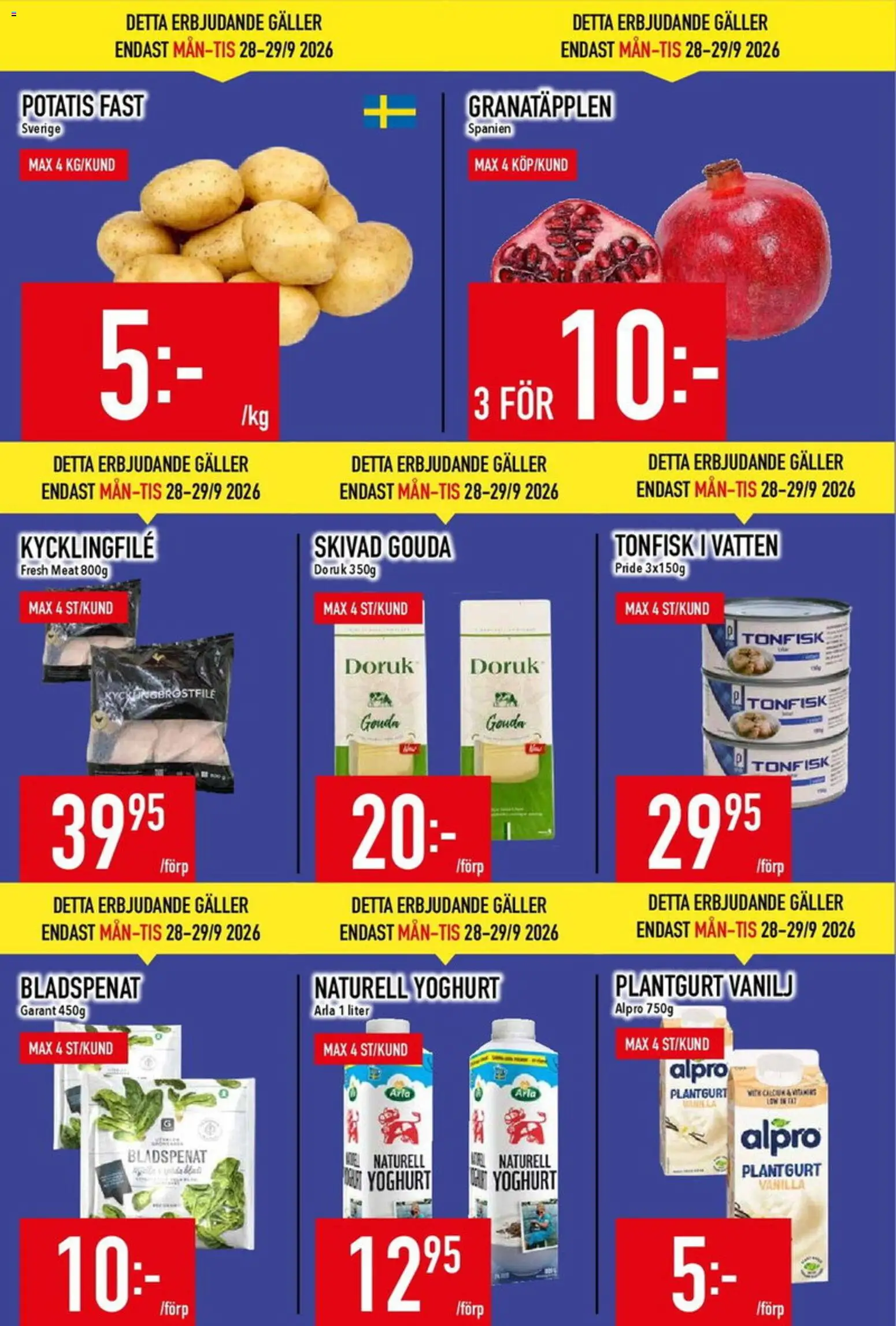 Matdax reklamblad aktuell från 28/09/2026 | Sida: 2