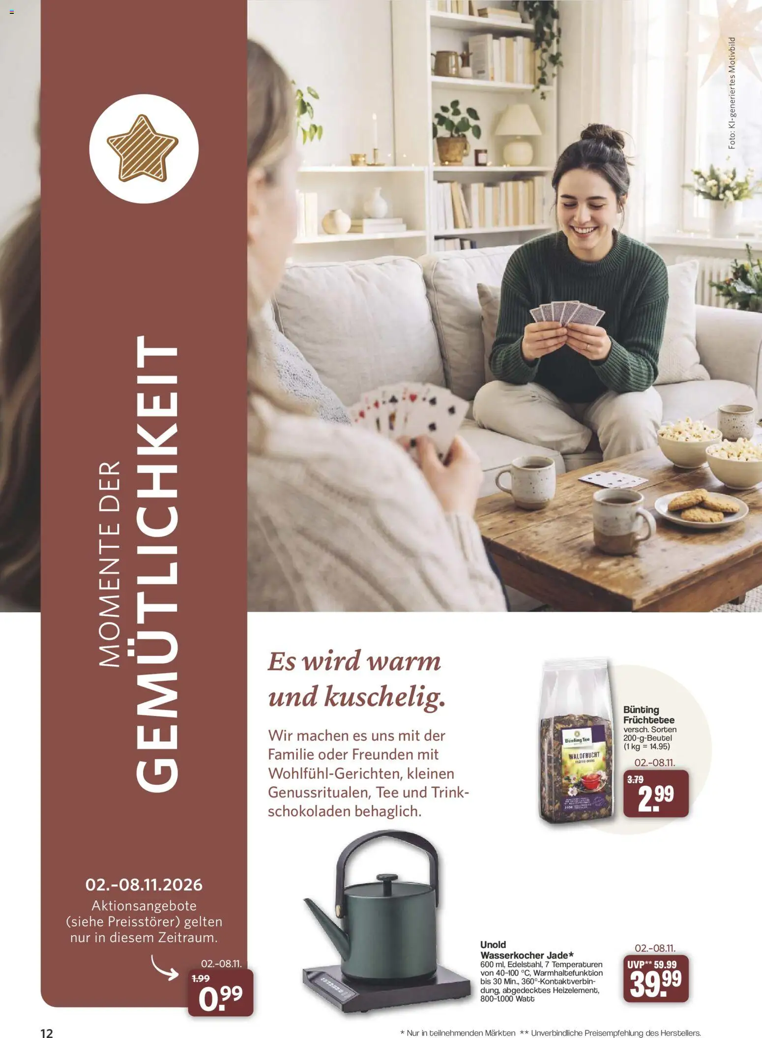 Famila Nordwest myTime November 2026 – gültig ab 26.10.2026 | Seite: 12 | Produkte: Wasserkocher, Früchtetee, Tee