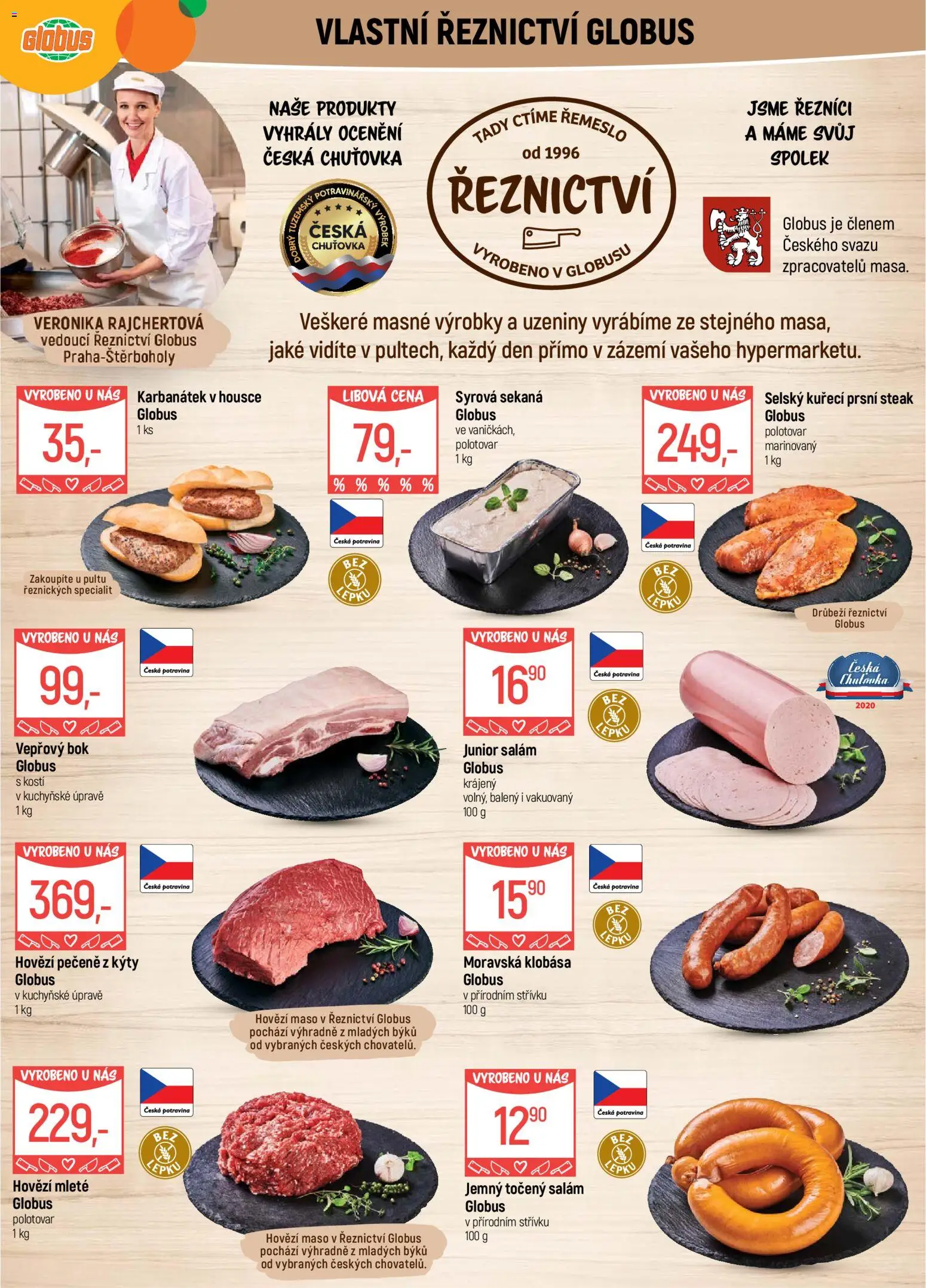 Globus leták - Praha-Štěrboholy od 15.04.2026 | Strana: 5 | Produkty: Globus, Hovězí maso, Vepřový bok, Klobása