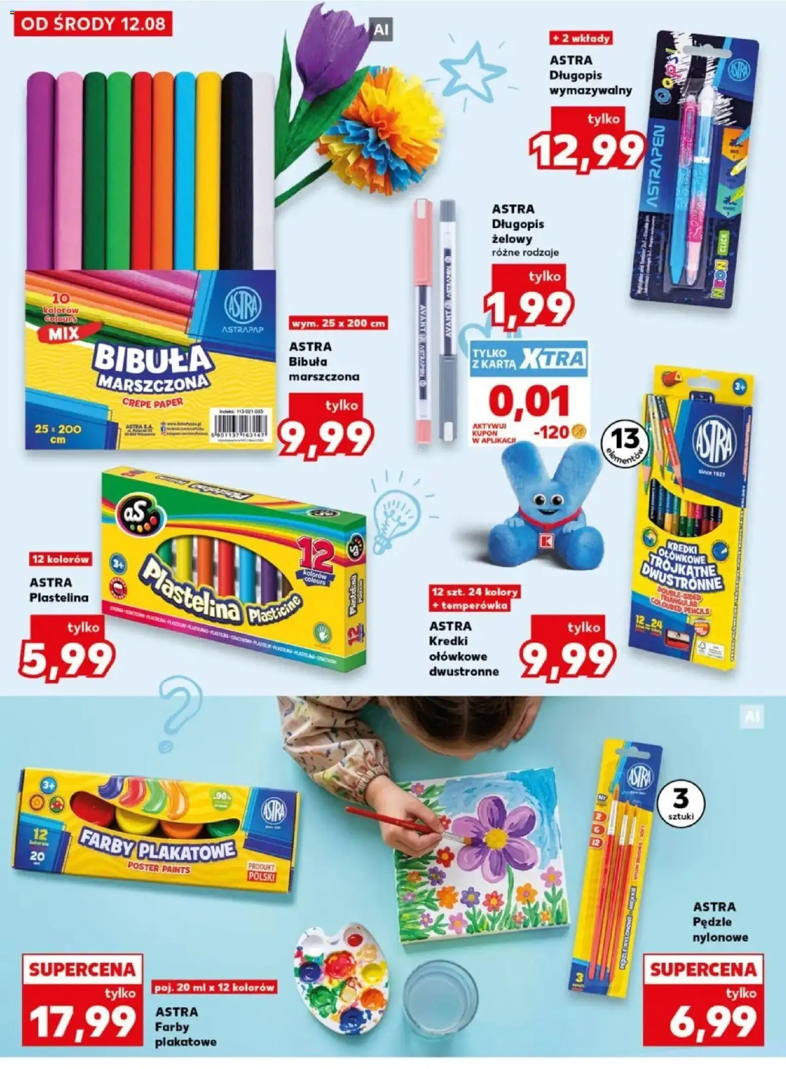 Kaufland gazetka - Wszystko do szkoły od 12.08.2026 - od jutra PDF | Strona: 10 | Produkty: Karta, Plastelina, Temperówka, Kredki