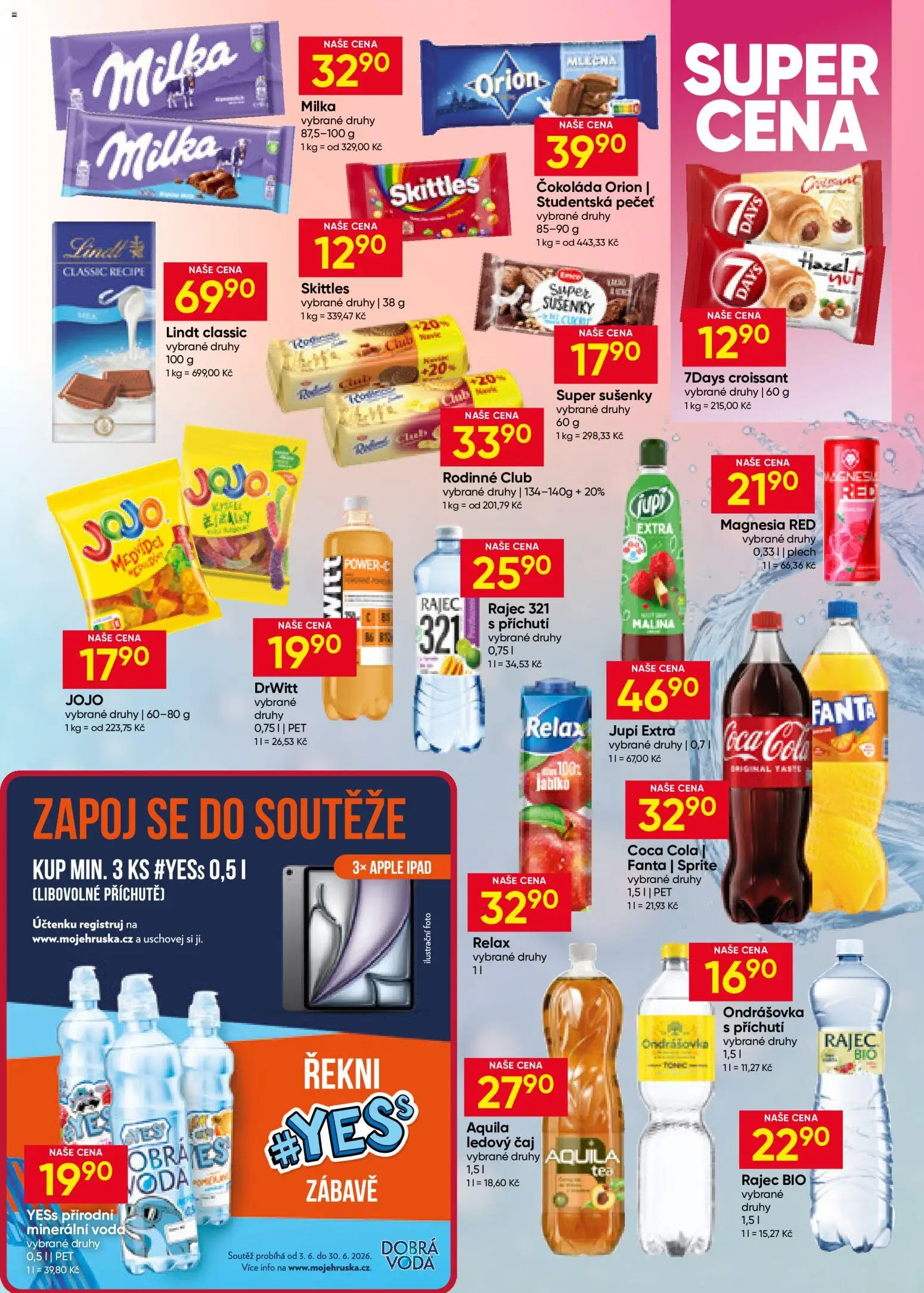 Hruška leták od 10.06.2026 | Strana: 7 | Produkty: Voda, Magnesia, Jupí, Sprite