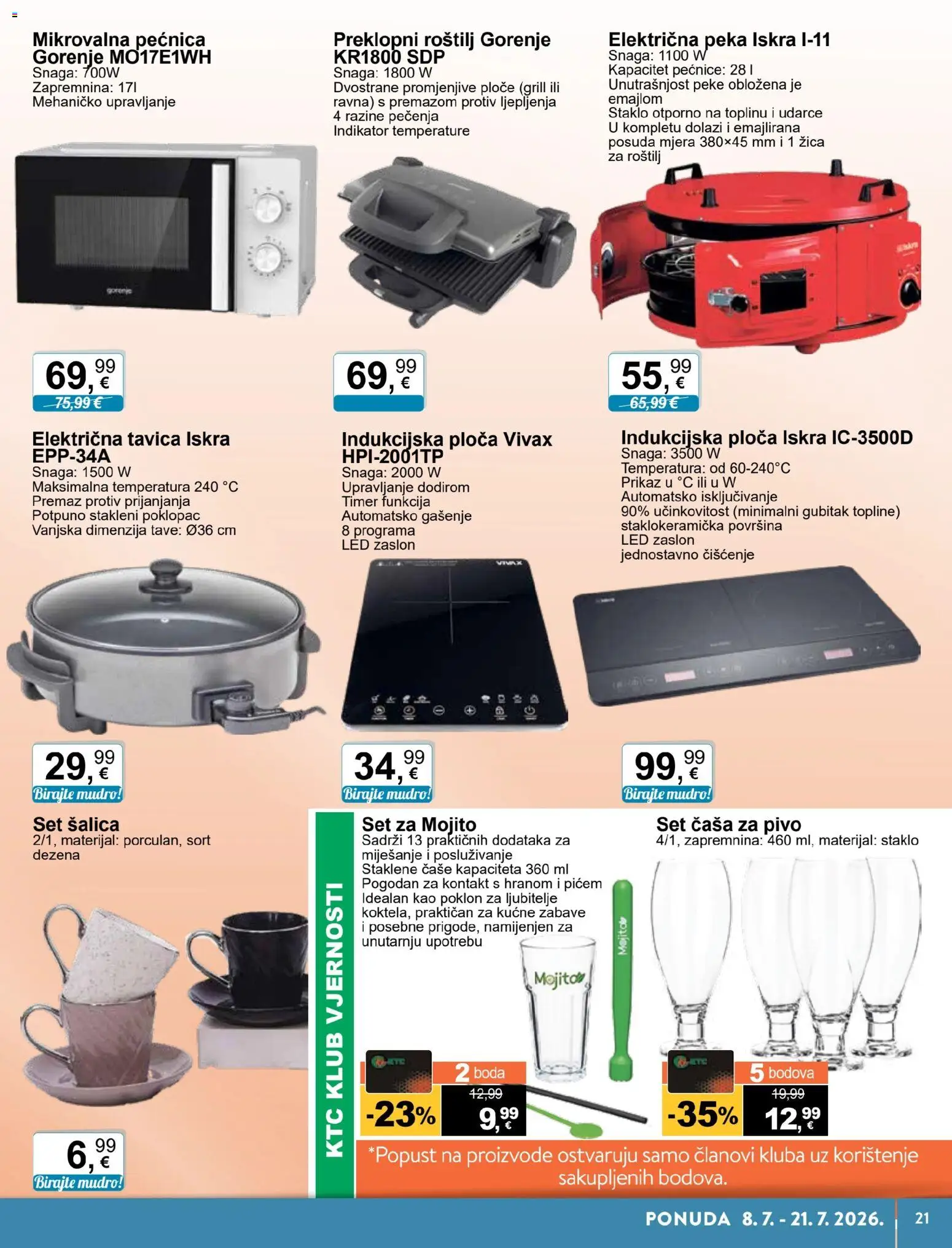 KTC katalog | vrijedi od 08.07.2026 | Stranica: 11 | Proizvodi: Roštilj, Pivo, Šalica, Mikrovalna pećnica