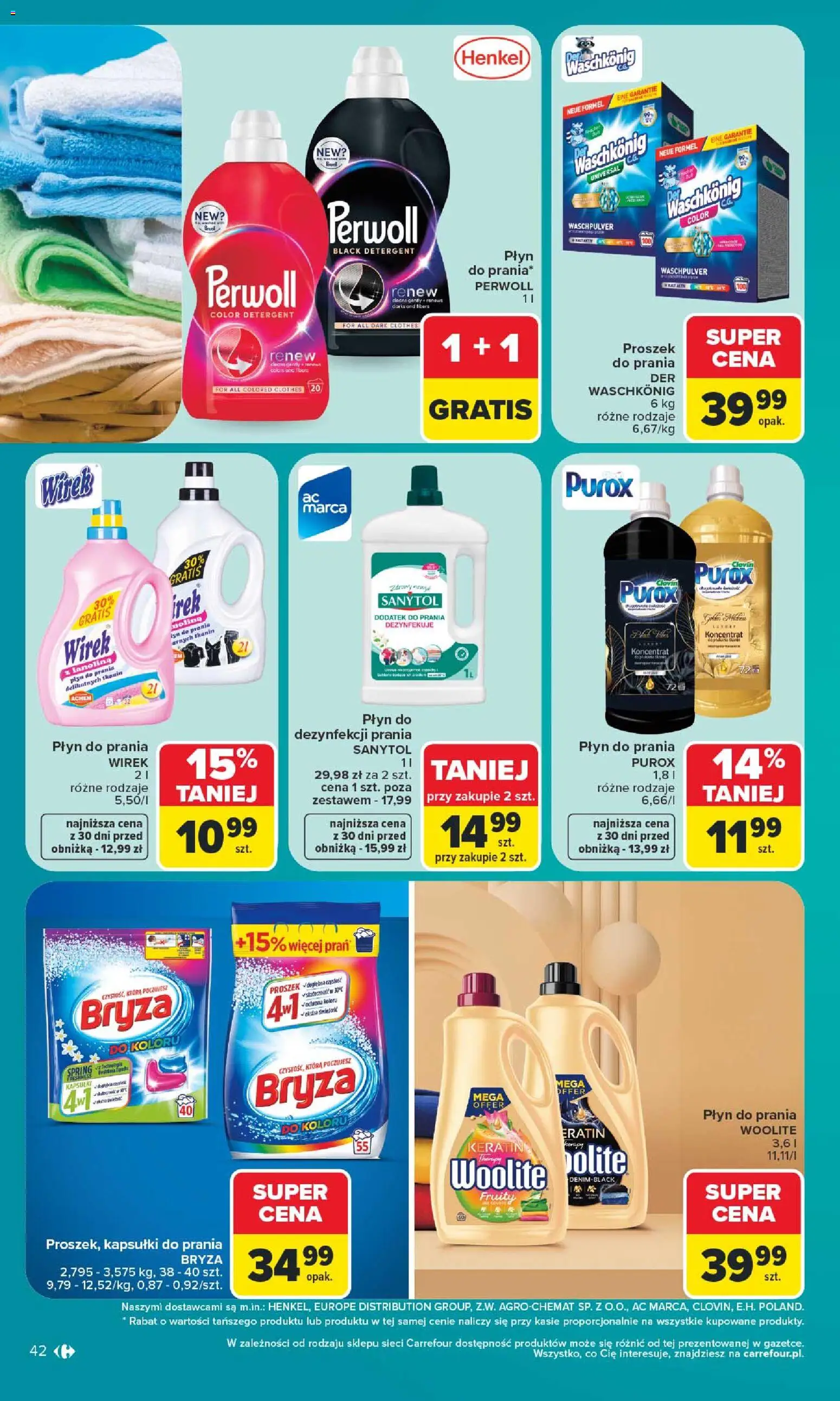 Carrefour gazetka od 08.06.2026 | Strona: 44 | Produkty: Kapsułki do prania, Proszek do prania, Detergent