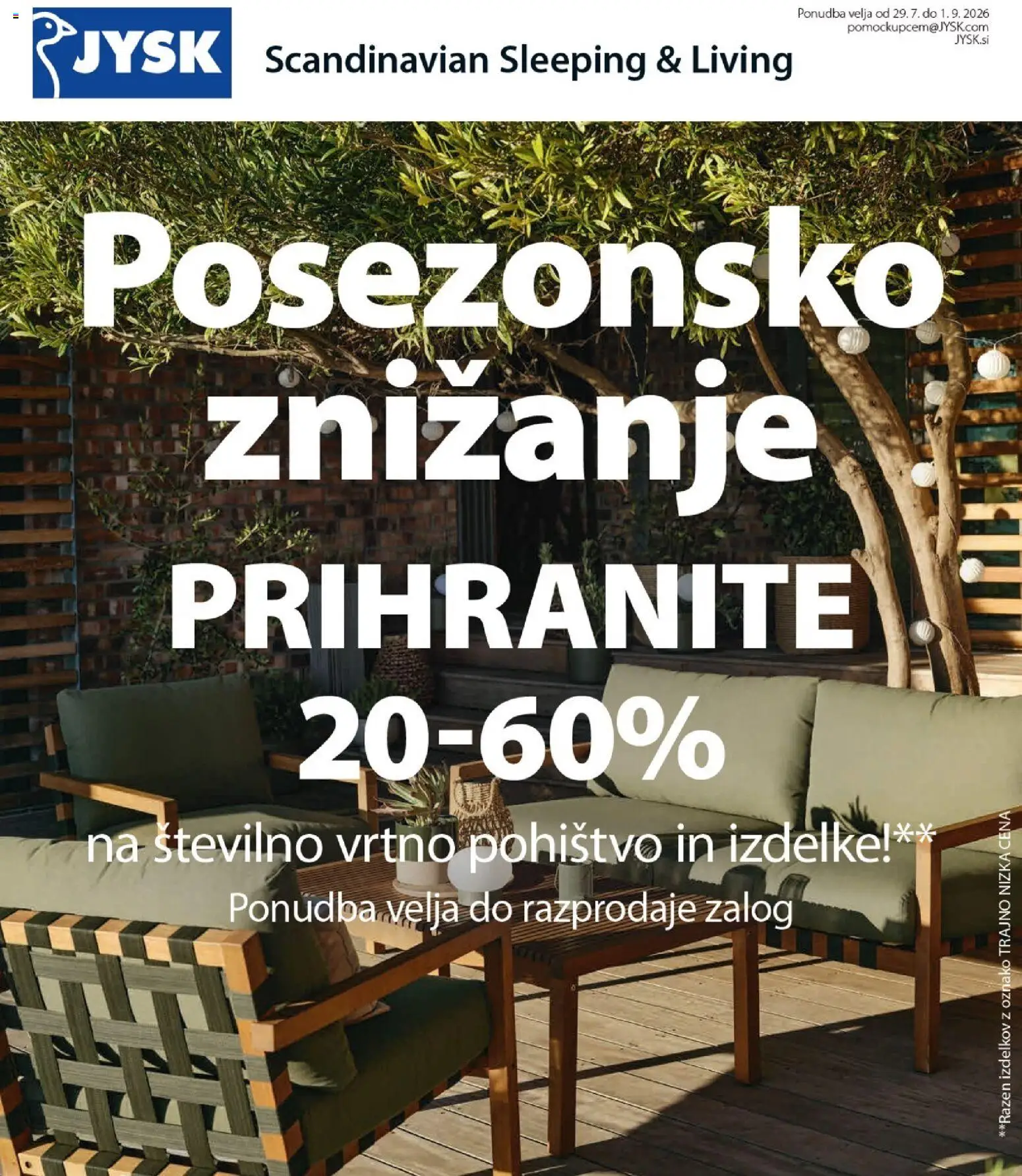 Novi JYSK katalog ponudbe – veljaven od 29.07.2026 | Stran: 1