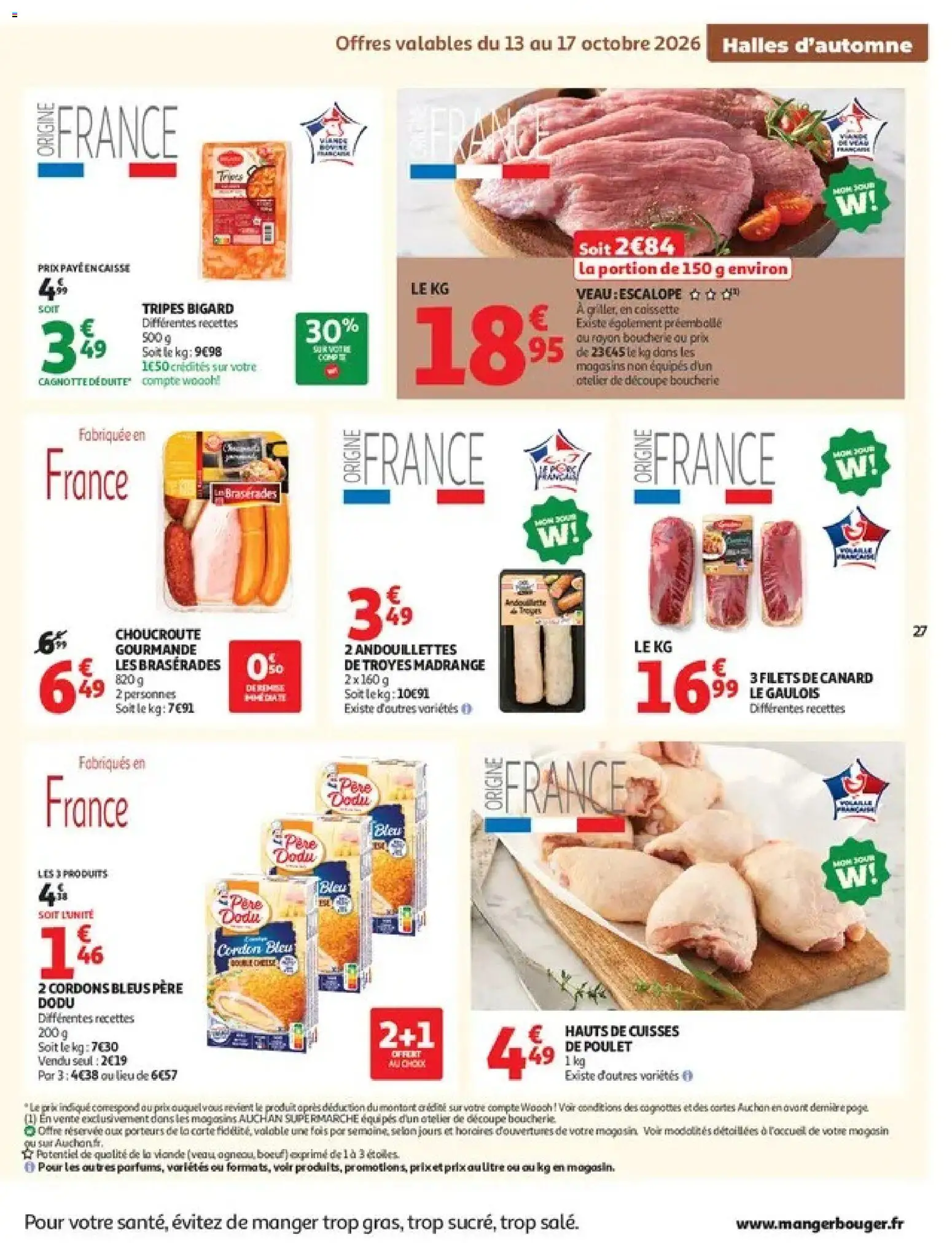 {H1} | Page: 27 | Produits: Choucroute, Cuisses de poulet, Poulet, Tripes