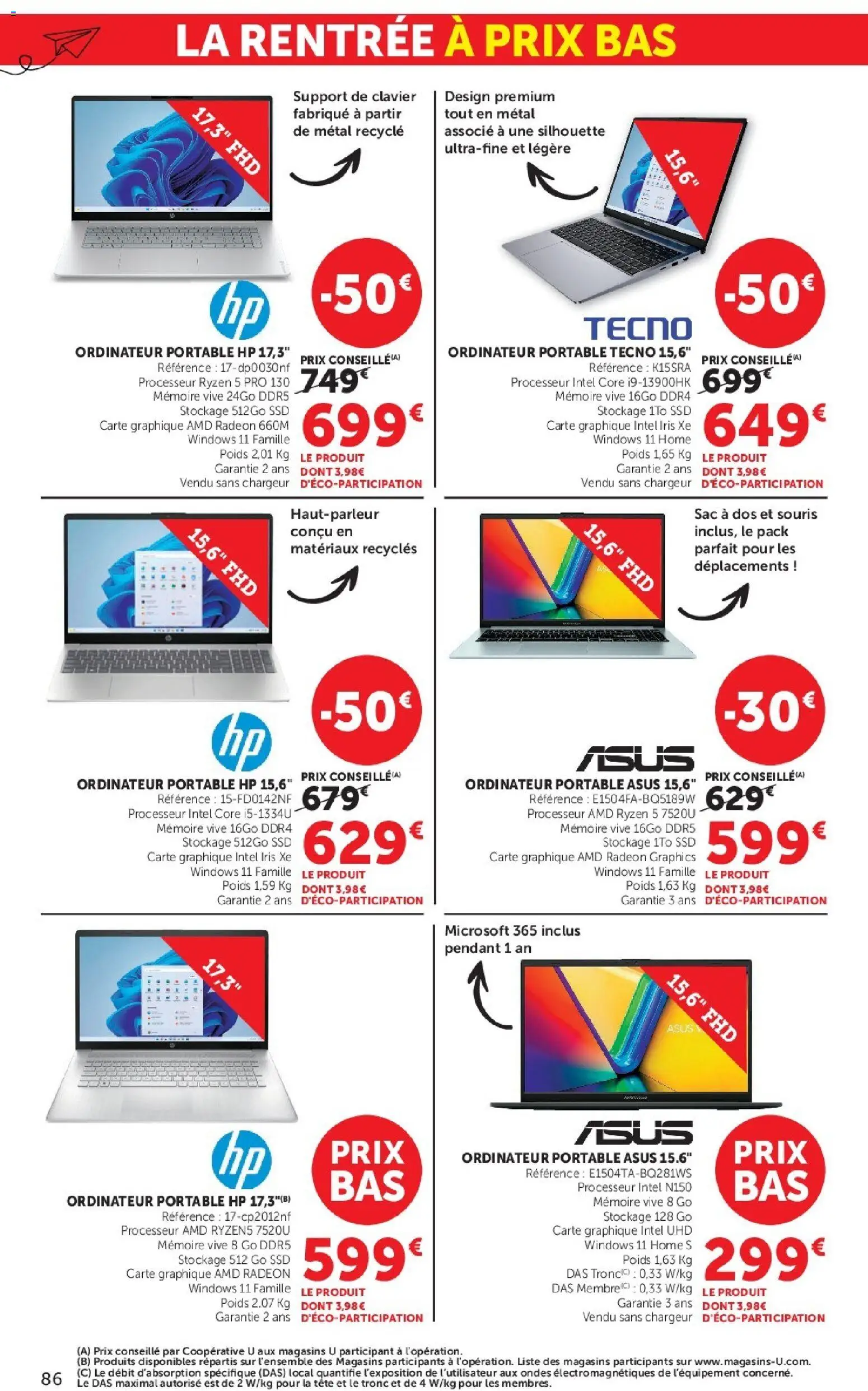 {H1} | Page: 86 | Produits: Souris, Clavier, Sac, Portable