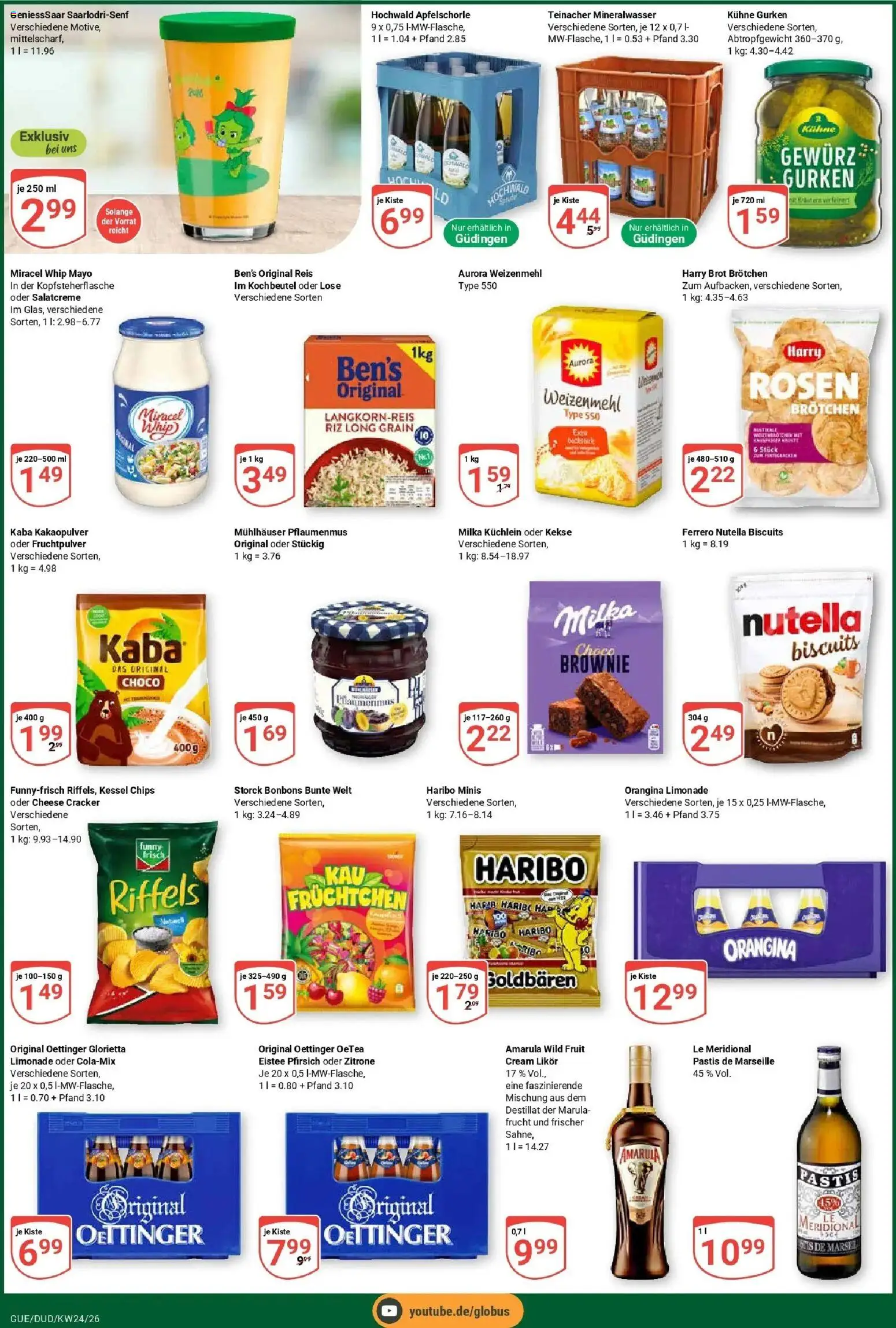 Globus Prospekt Saarbrücken-Dudweiler – gültig ab 08.06.2026 | Seite: 6 | Produkte: Haribo, Miracel whip, Milka, Reis