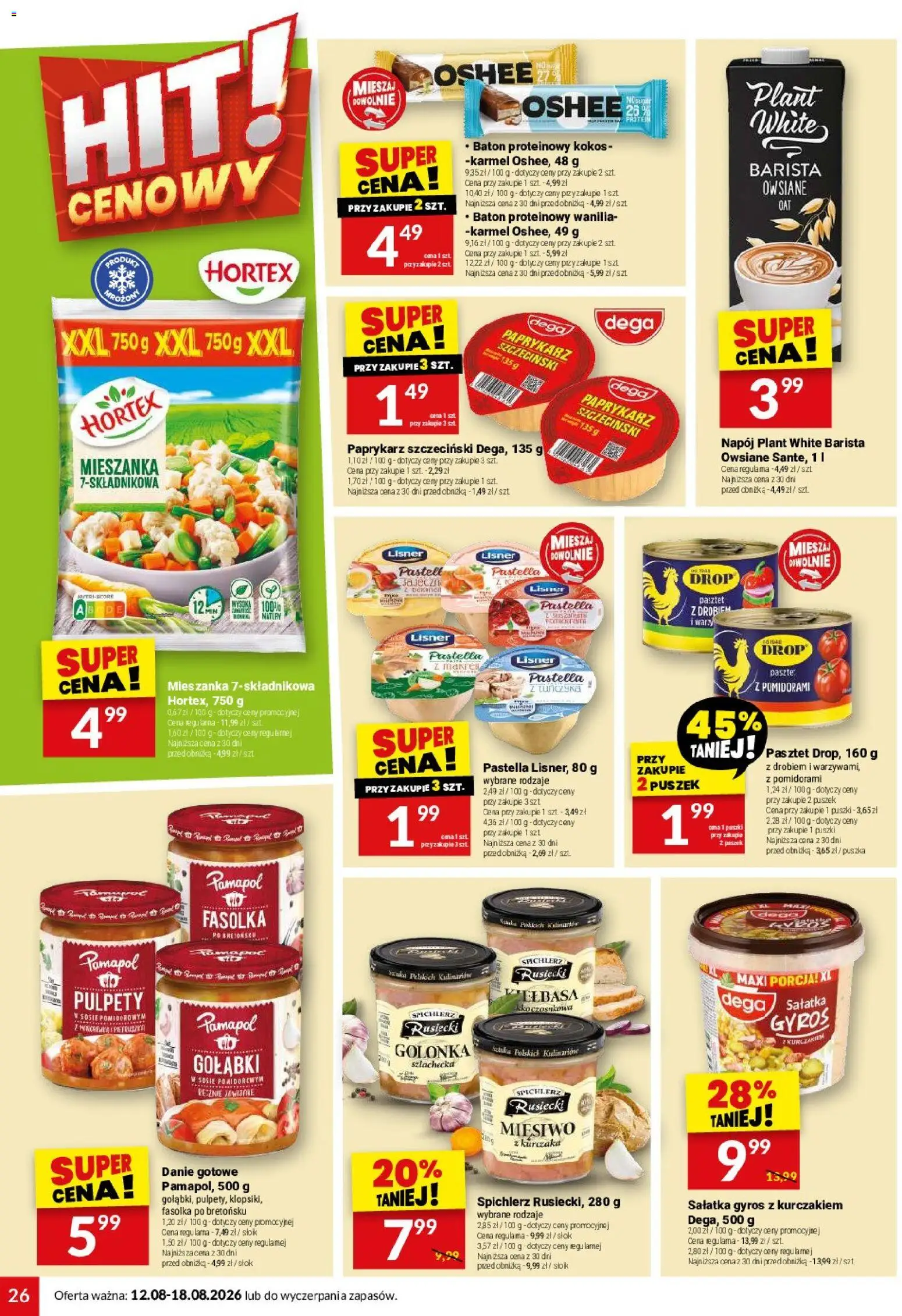 Twój Market gazetka od 12.08.2026 | Strona: 26 | Produkty: Sałatka gyros, Fasolka po bretońsku, Baton, Sałatka