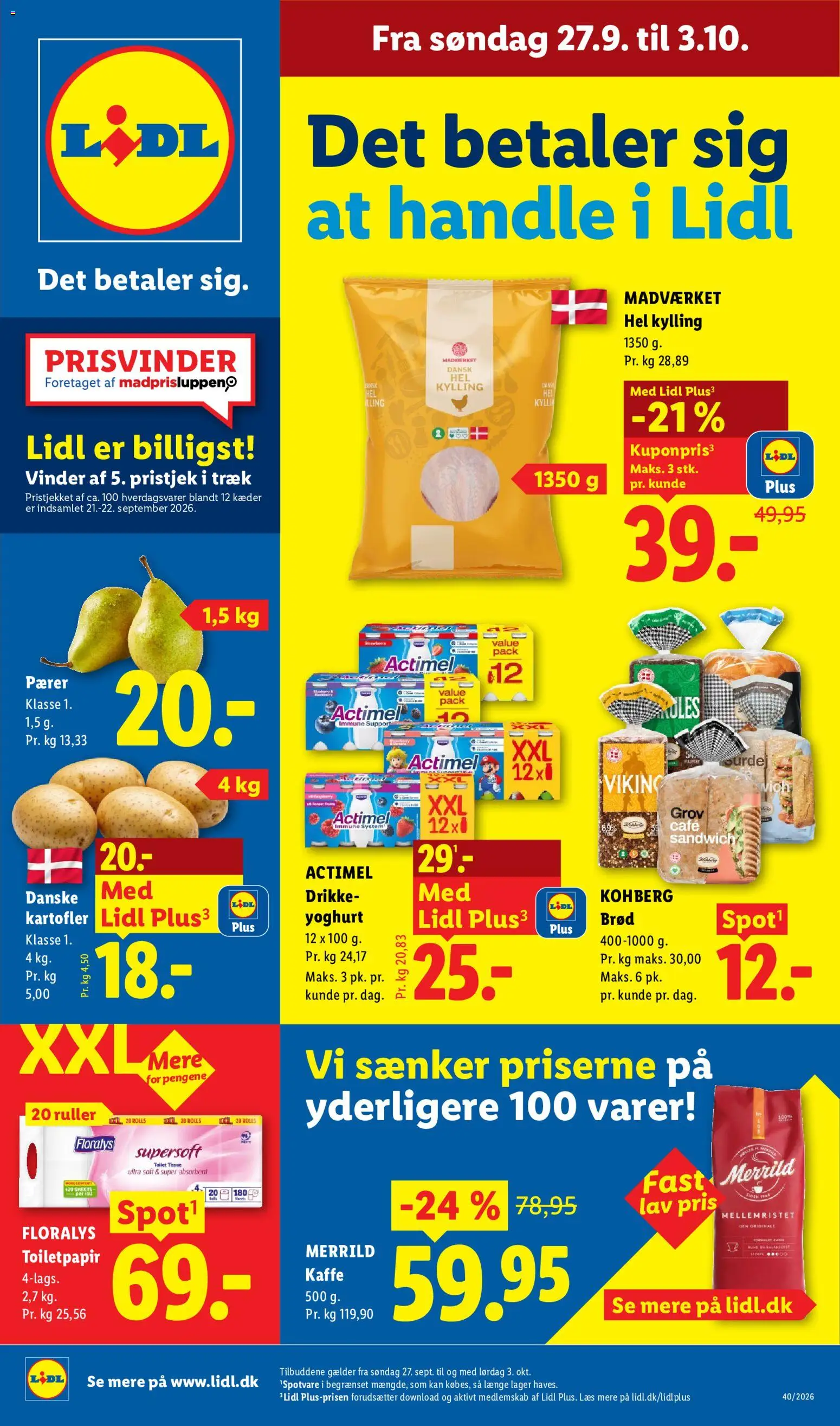 Lidl tilbudsavis – gyldig fra 27/09/2026 | Side: 14 | Produkter: Yoghurt, Brød, Kartofler, Søm