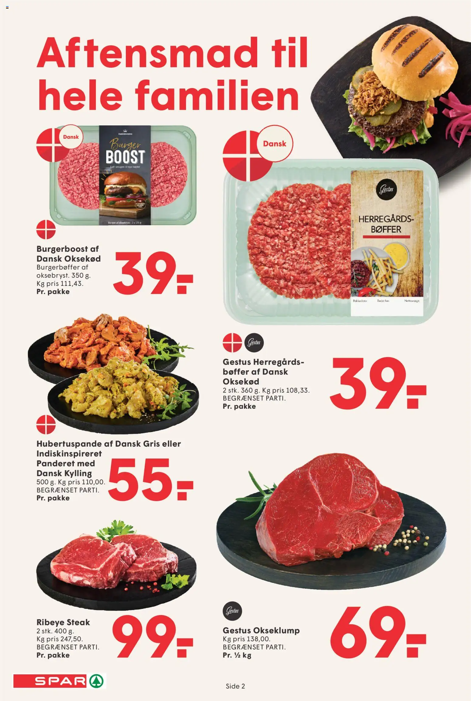 Spar tilbudsavis – gyldig fra 23/10/2026 | Side: 2 | Produkter: Bøffer, Oksekød