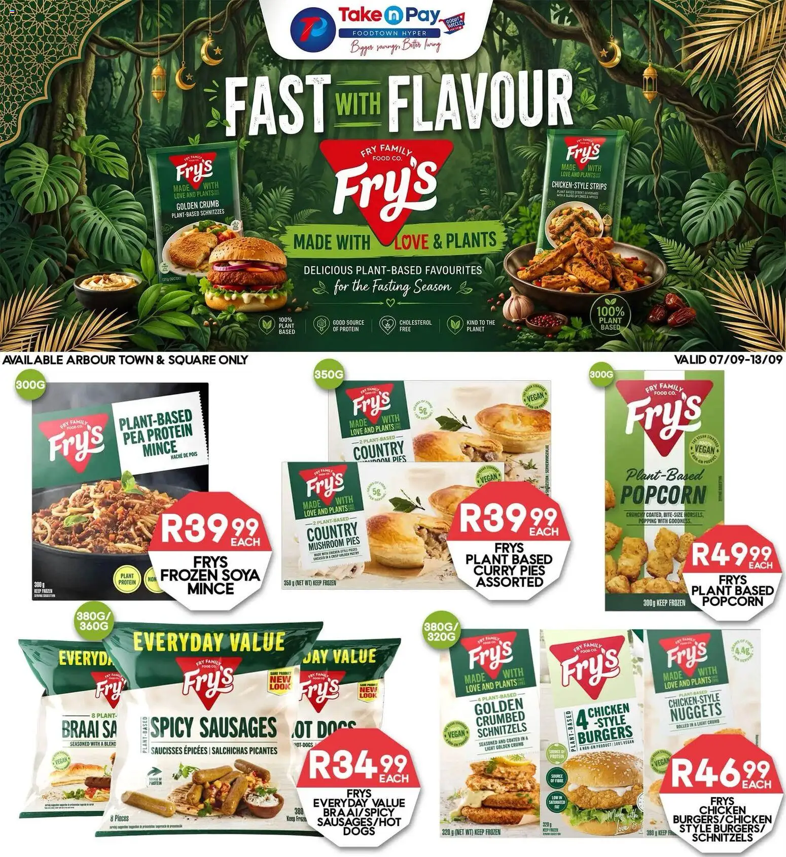 New Take n Pay catalogue – valid from 07/09/2026 | Page: 1 | Products: Protein, Light, Chicken, Fry's