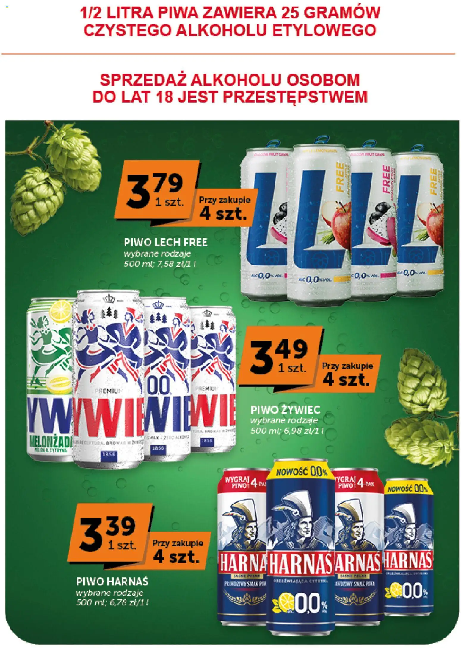 Groszek gazetka - Market od 30.07.2026 | Strona: 21 | Produkty: Por, Harnaś, Piwo