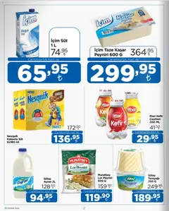 01 Ekim 2026 tarihinden itibaren geçerli olan CarrefourSA kataloğu önizlemesi | Sayfa: 2 | Ürünler: Kefir, Süt, Tereyağı
