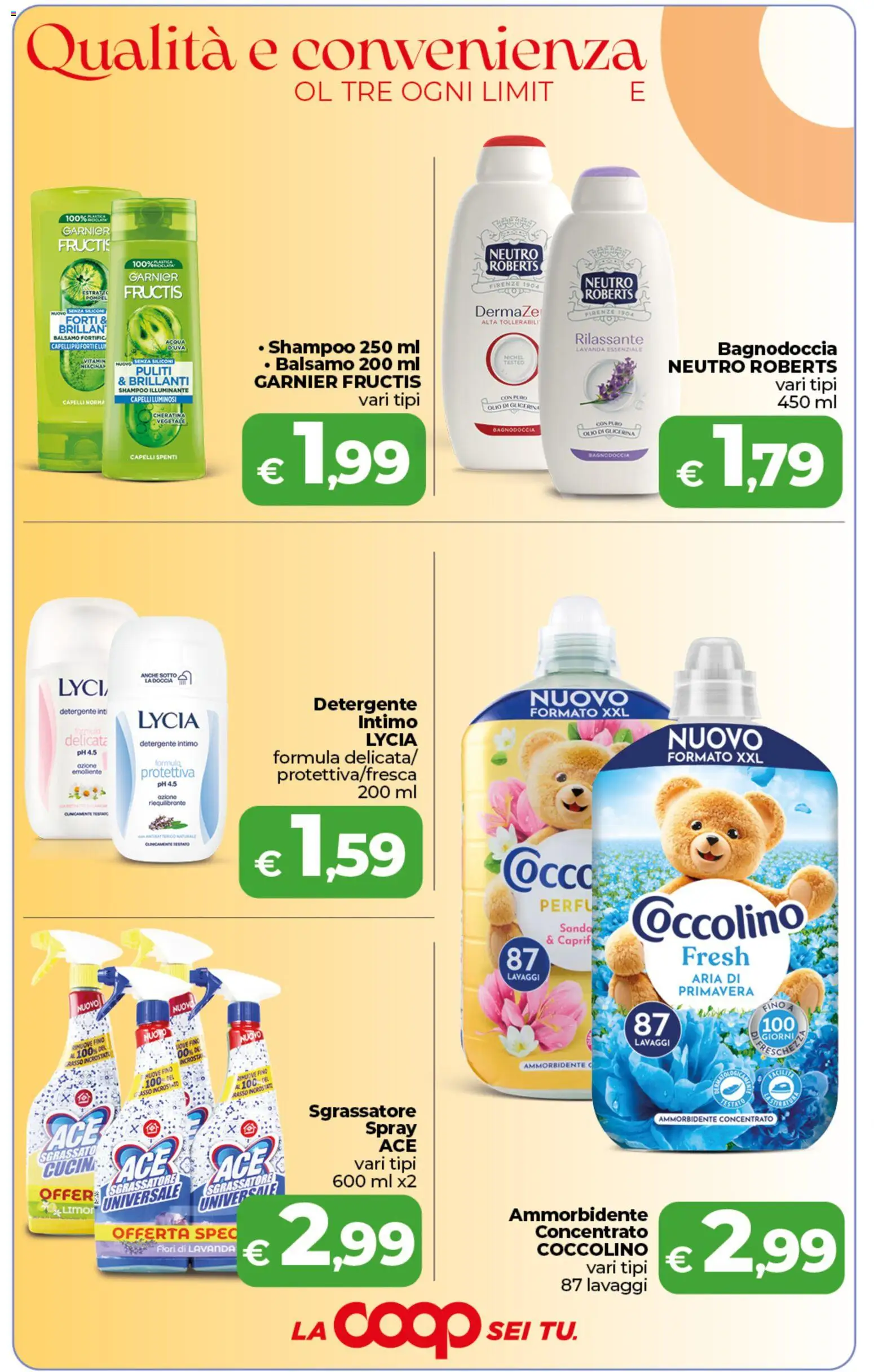 Volantino COOP del 02/10/2026 | Pagina: 4 | Prodotti: Shampoo, Intimo, Fiori, Lavanda