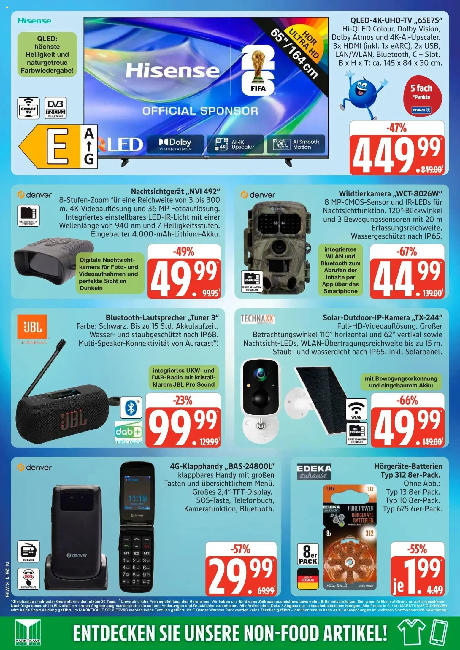 Marktkauf Prospekt Buxtehude (ab 31.08.2026) » Angebote online | Seite: 26 | Produkte: Hisense, Batterien, Wasser, Smartphone