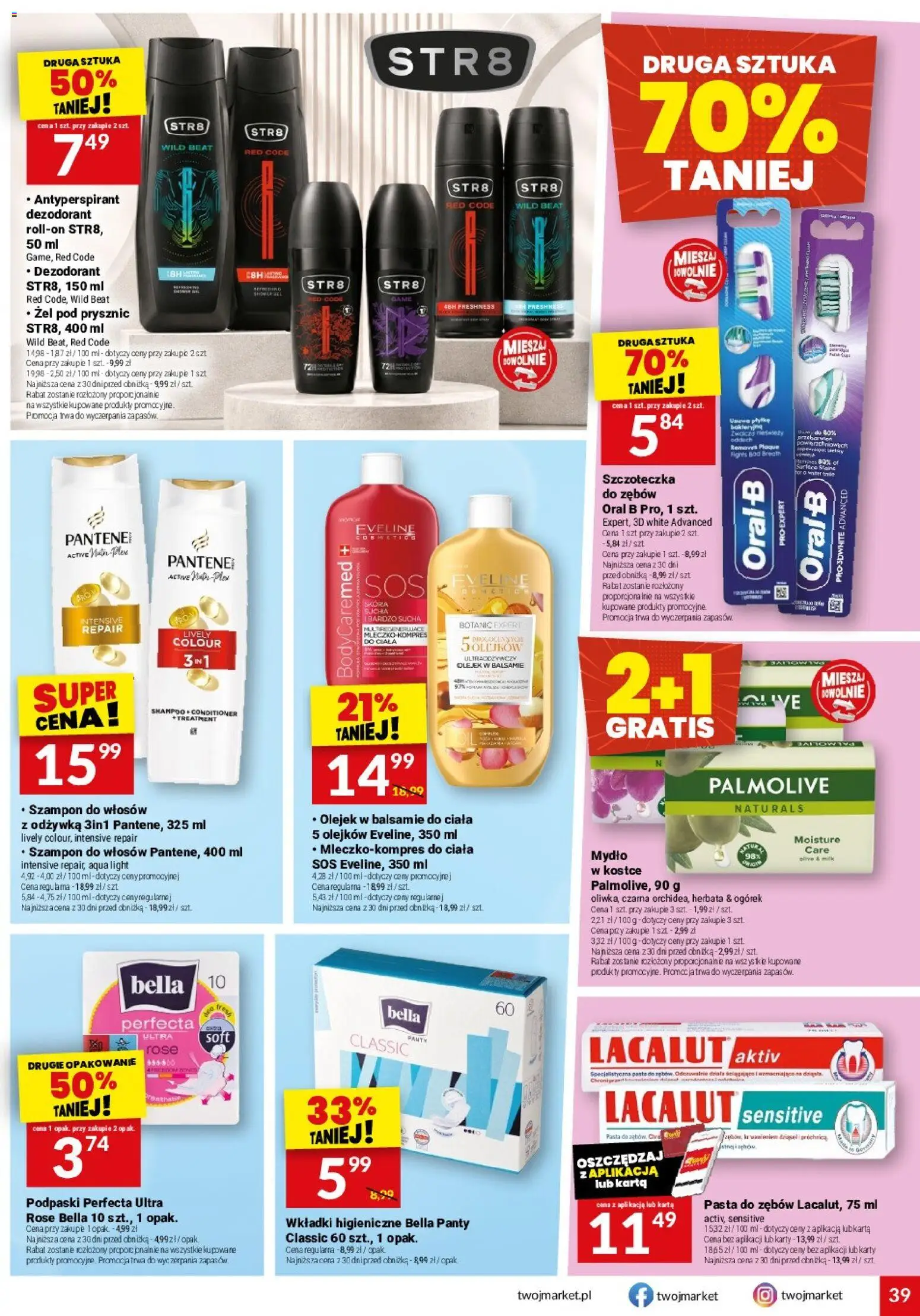Twój Market gazetka od 26.08.2026 | Strona: 39 | Produkty: Szampon do włosów, Szampon, Pasta do zębów, Szczoteczka do zębów