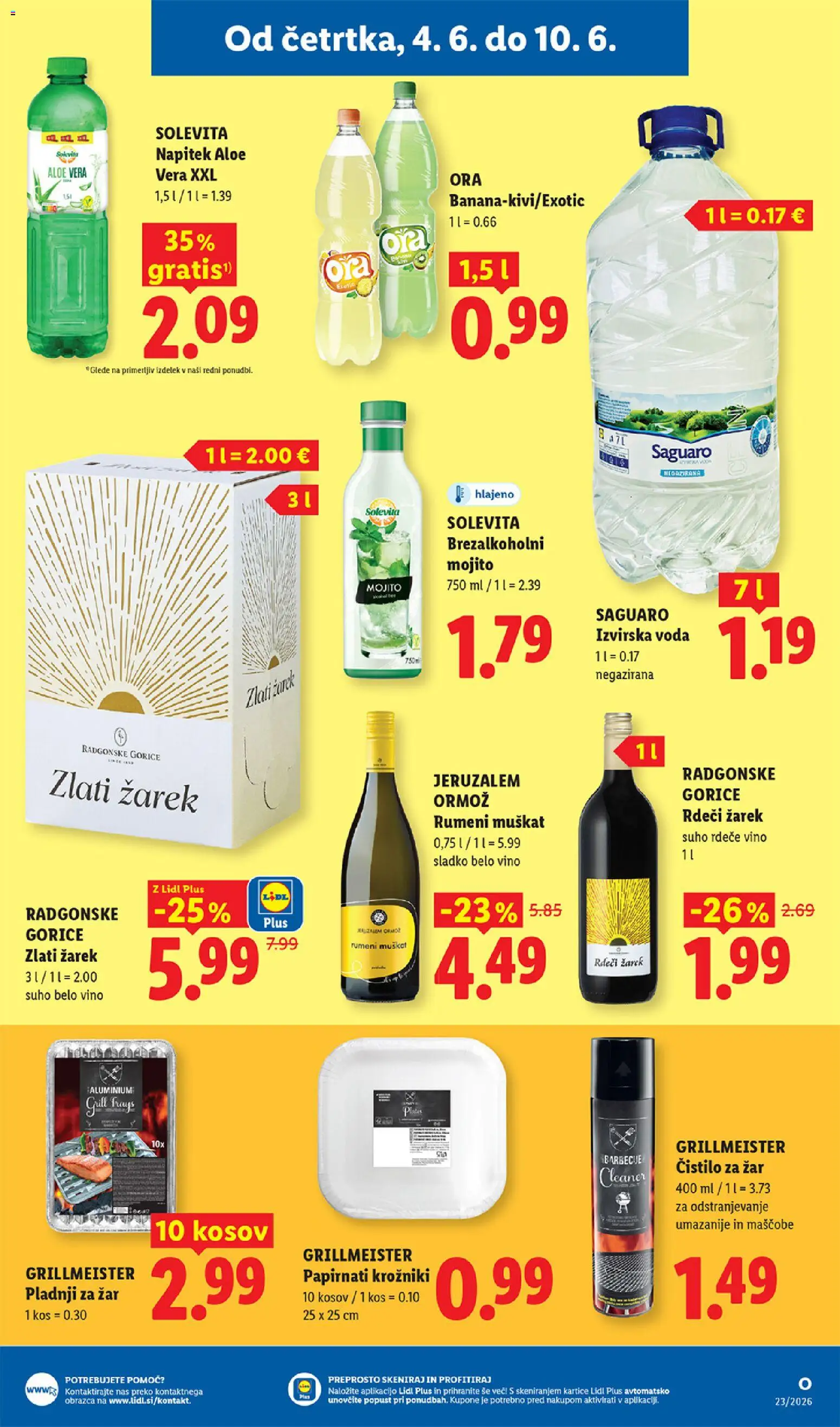 Novi Lidl katalog ponudbe – veljaven od 04.06.2026 | Stran: 13 | Izdelki: Zar, Kos, Vino, Voda