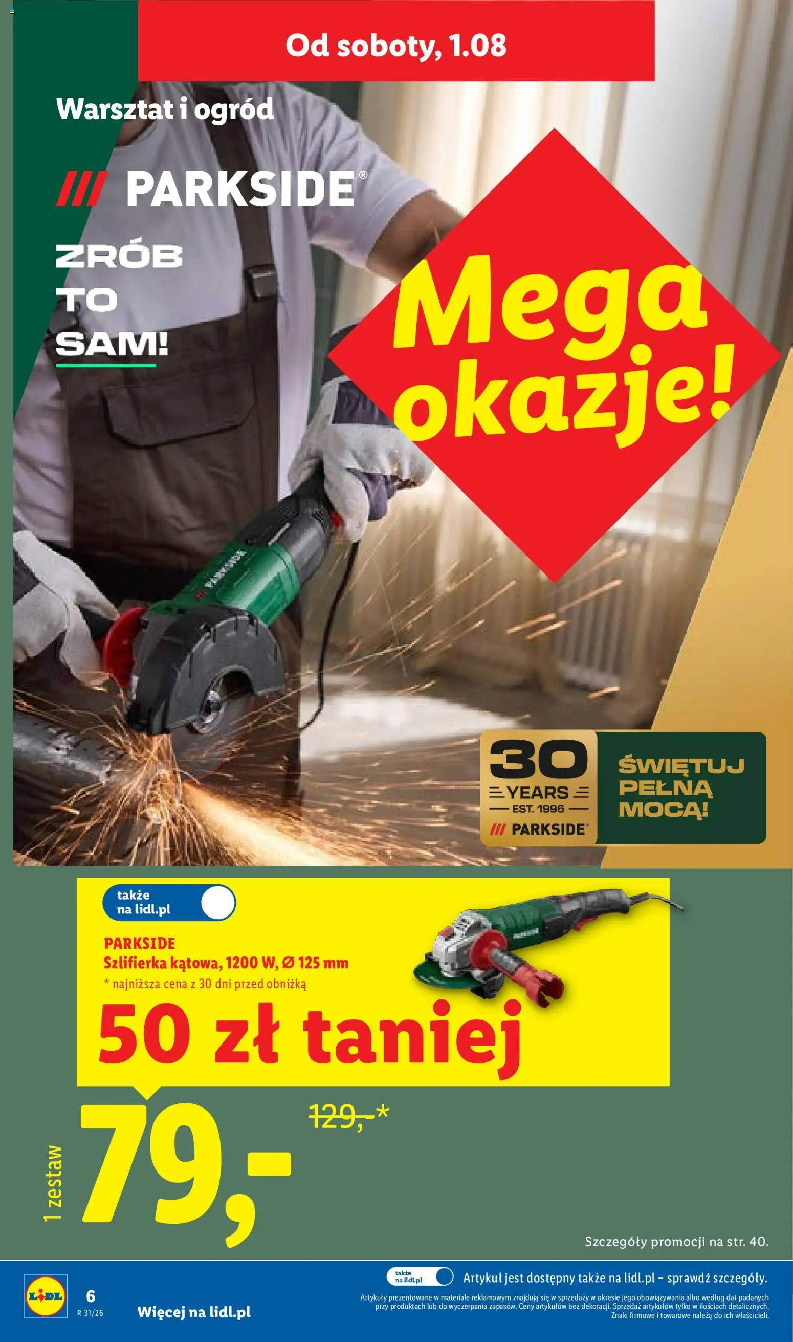 Lidl Katalog od 27.07.2026 | Strona: 6 | Produkty: Szlifierka