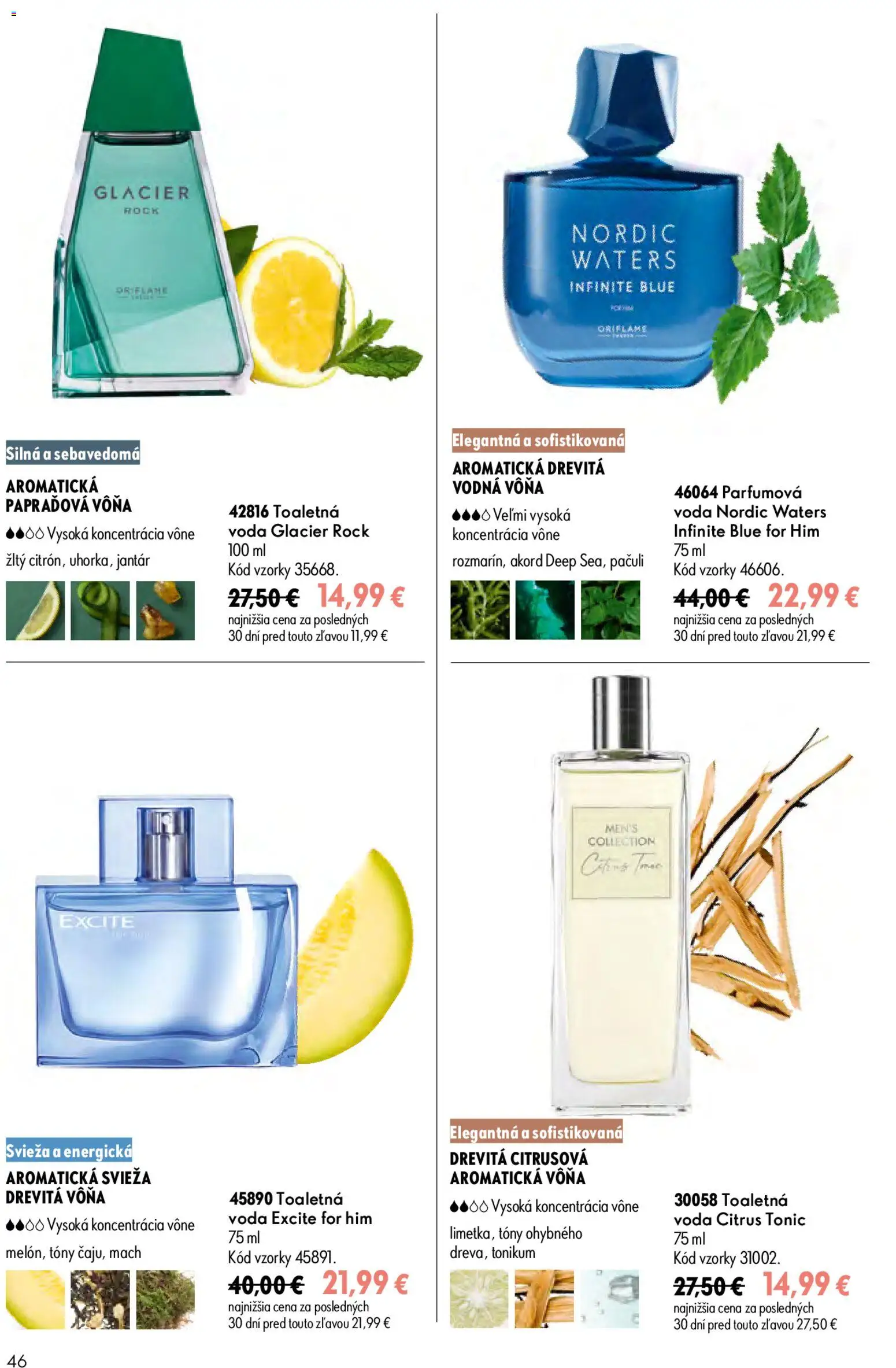 Nové Oriflame akcie – leták je platný od 17.06.2026 | Strana: 46 | Produkty: Toaletná voda, Voda