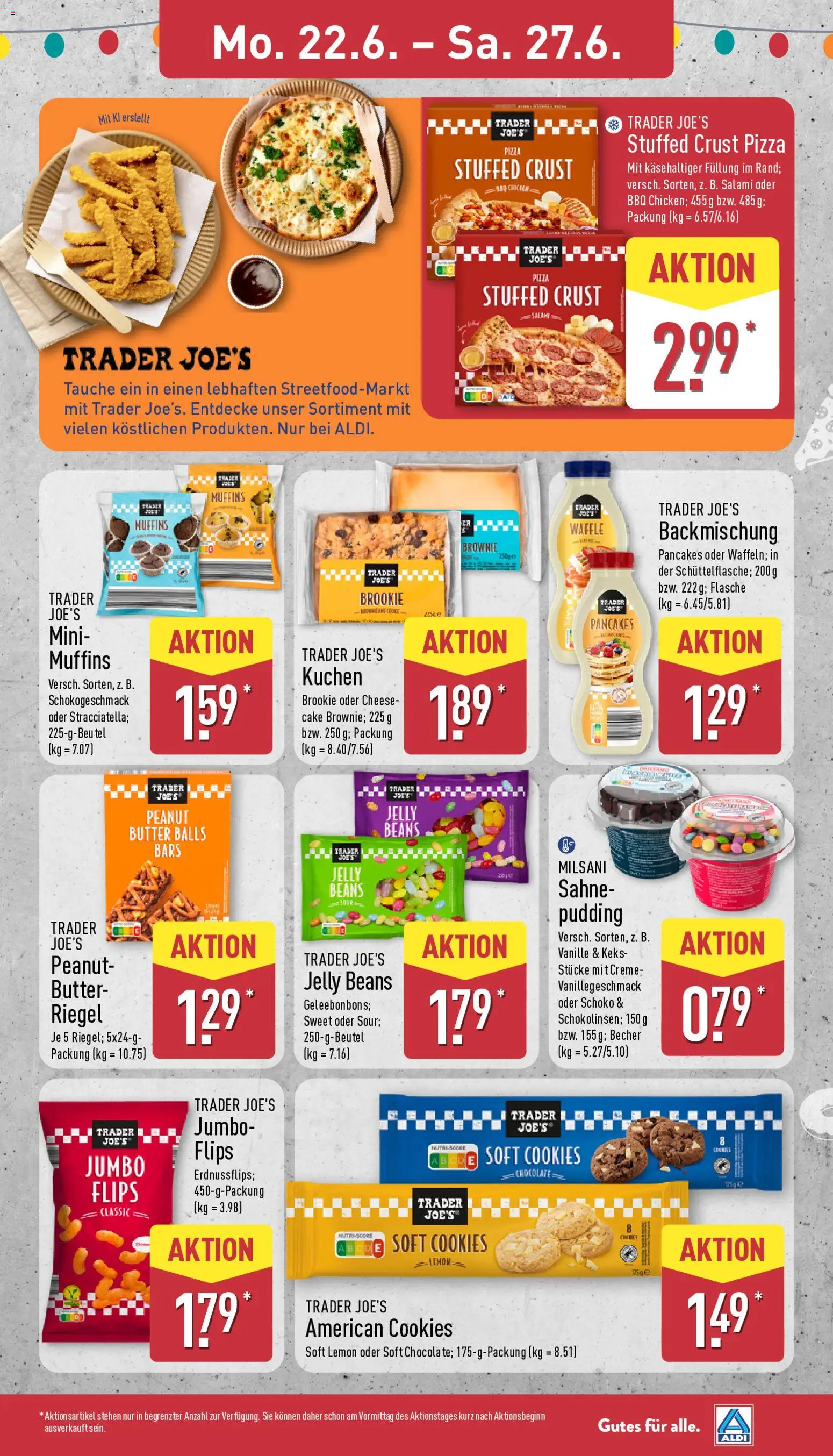 Aldi Prospekt – gültig ab 22.06.2026 | Seite: 13 | Produkte: Butter, Pudding, Creme, Sahne