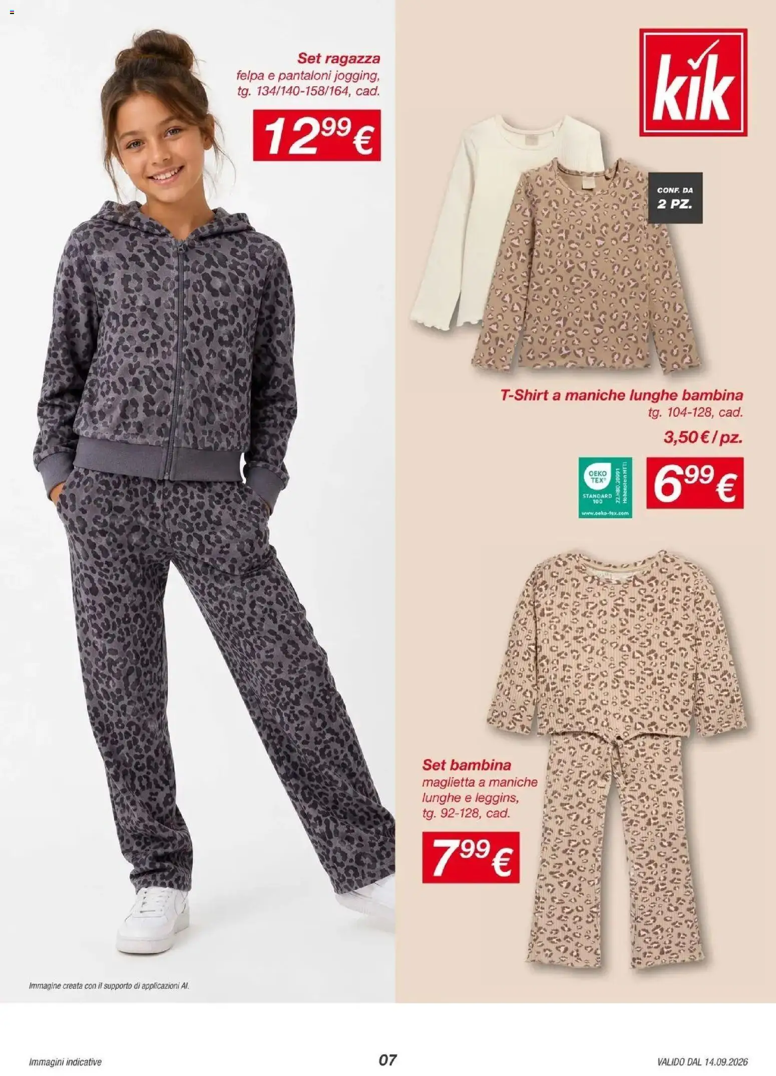 Nuovo KiK volantino Feltre (Bl) dal 11/09/2026 > offerte anteprima 🛍️ | Pagina: 7 | Prodotti: Felpa, Pantaloni, Maglietta