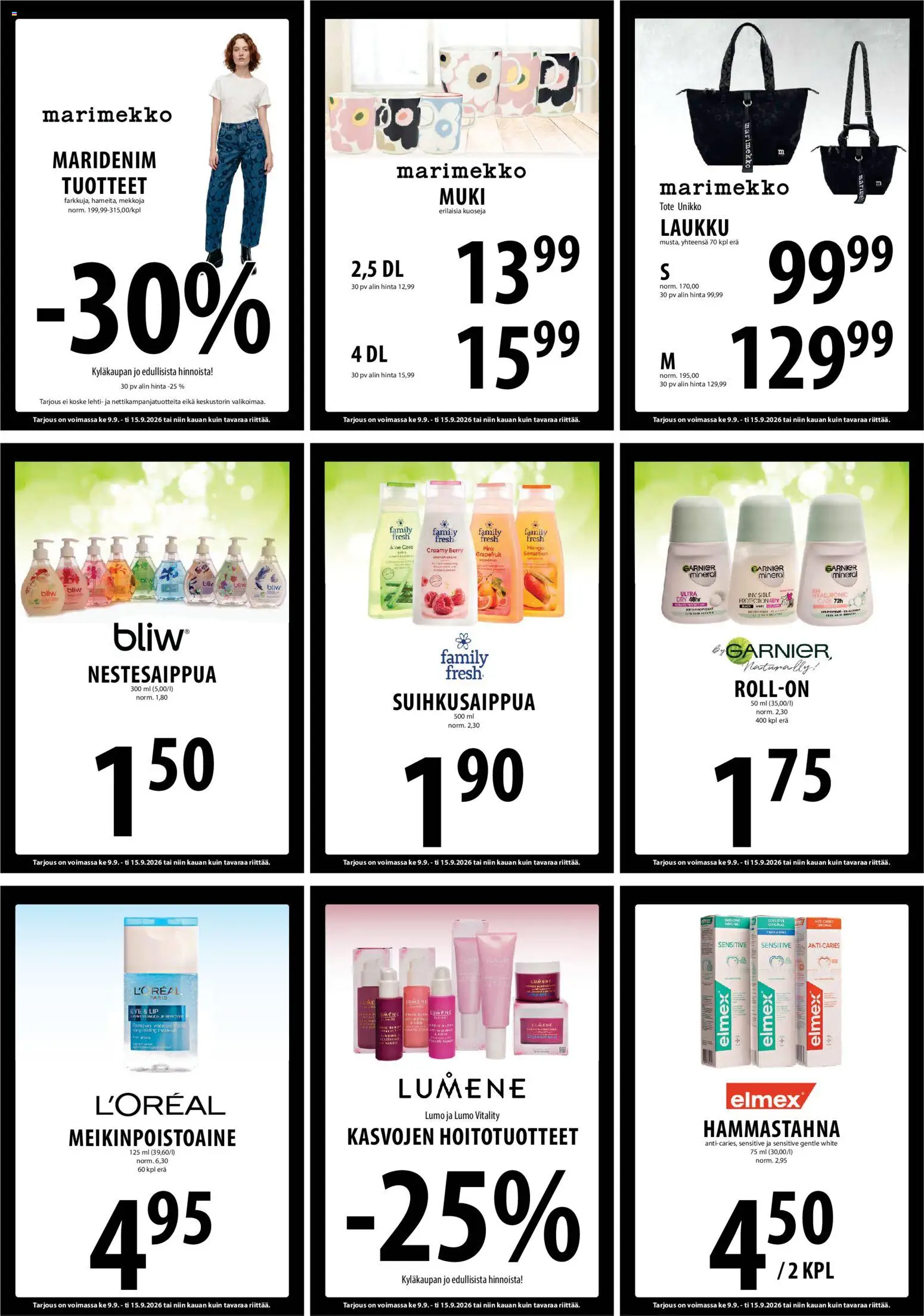 Tuuri tarjoukset – voimassa 09/09/2026 alkaen | Sivu: 11 | Tuotteet: Laukku, Mango, Muki, Meikinpoistoaine
