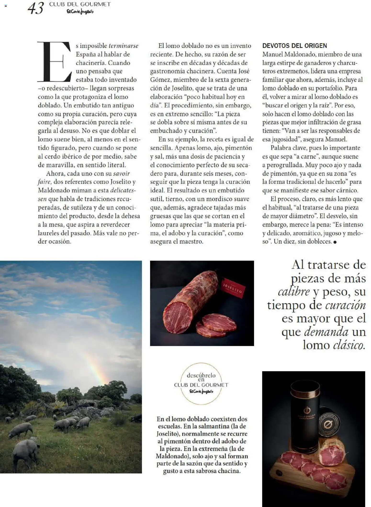 El Corte Inglés Gourmet Magazine │ válido desde el 01/10/2026 | Página: 43 | Productos: Ajo, Lomo, Cerdo, Sal