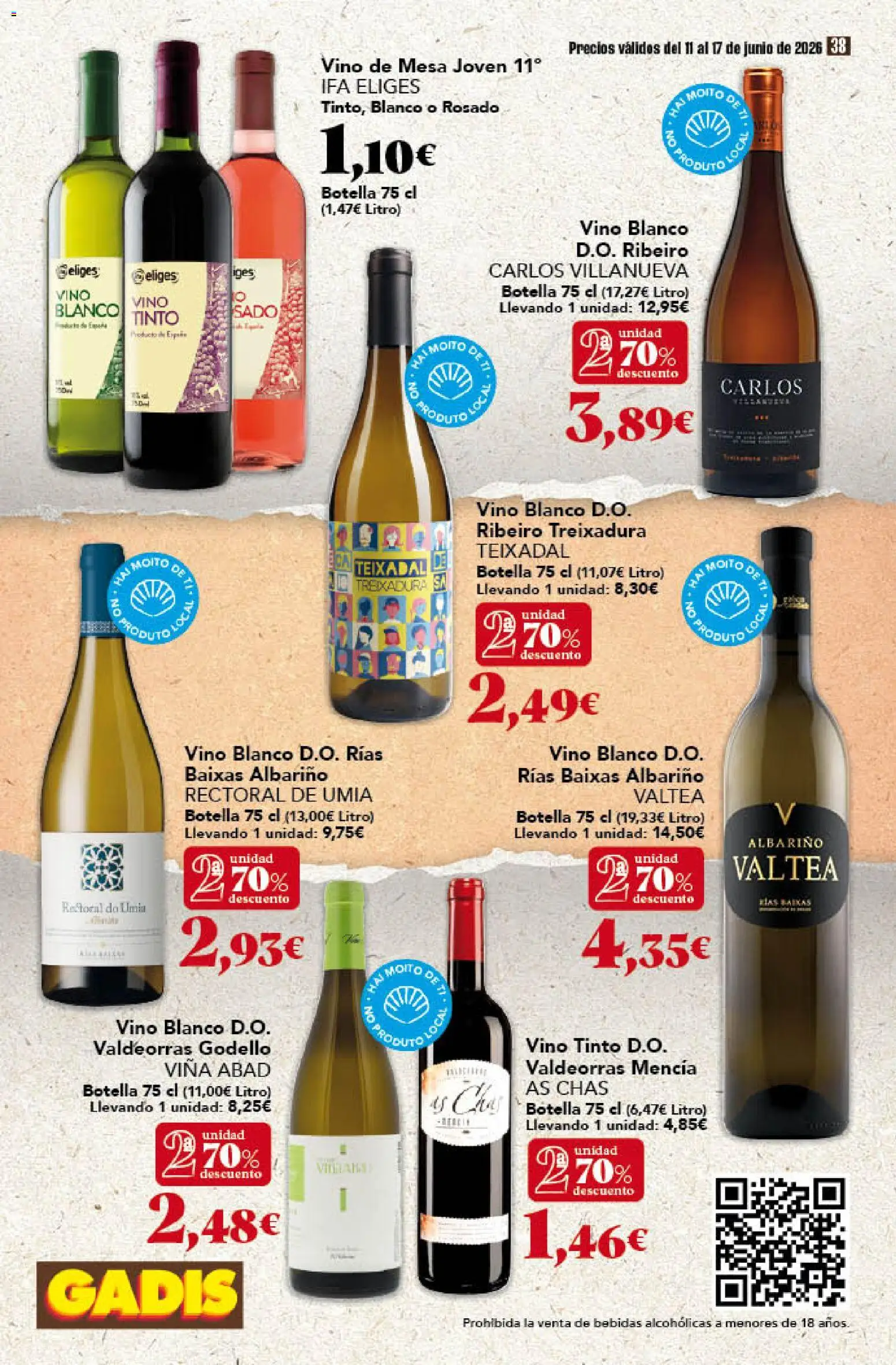 Gadis folleto │ válido desde el 11.06.2026 | Página: 38 | Productos: Vino, Mesa