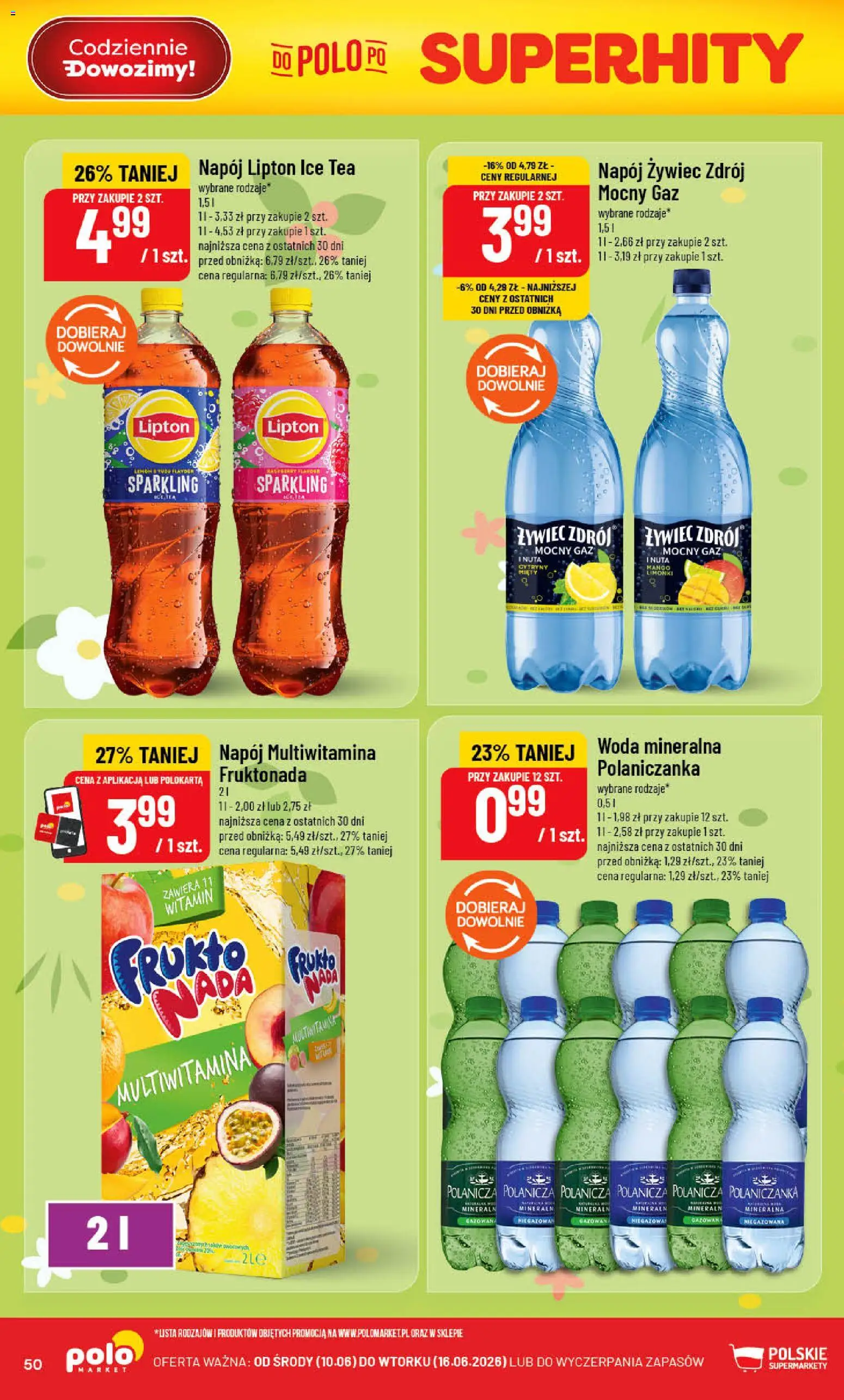 POLOmarket gazetka od 10.06.2026 | Strona: 50 | Produkty: Mango, Ice Tea, Cytryny, Woda