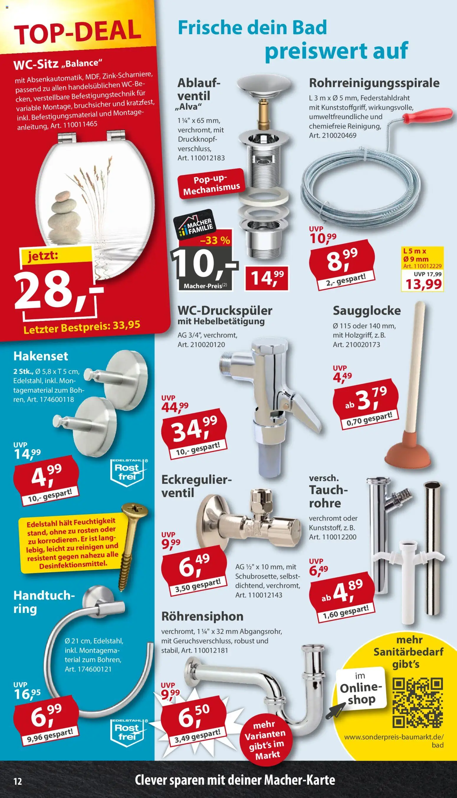 Sonderpreis Baumarkt Prospekt – gültig ab 03.10.2026 | Seite: 12 | Produkte: Bad