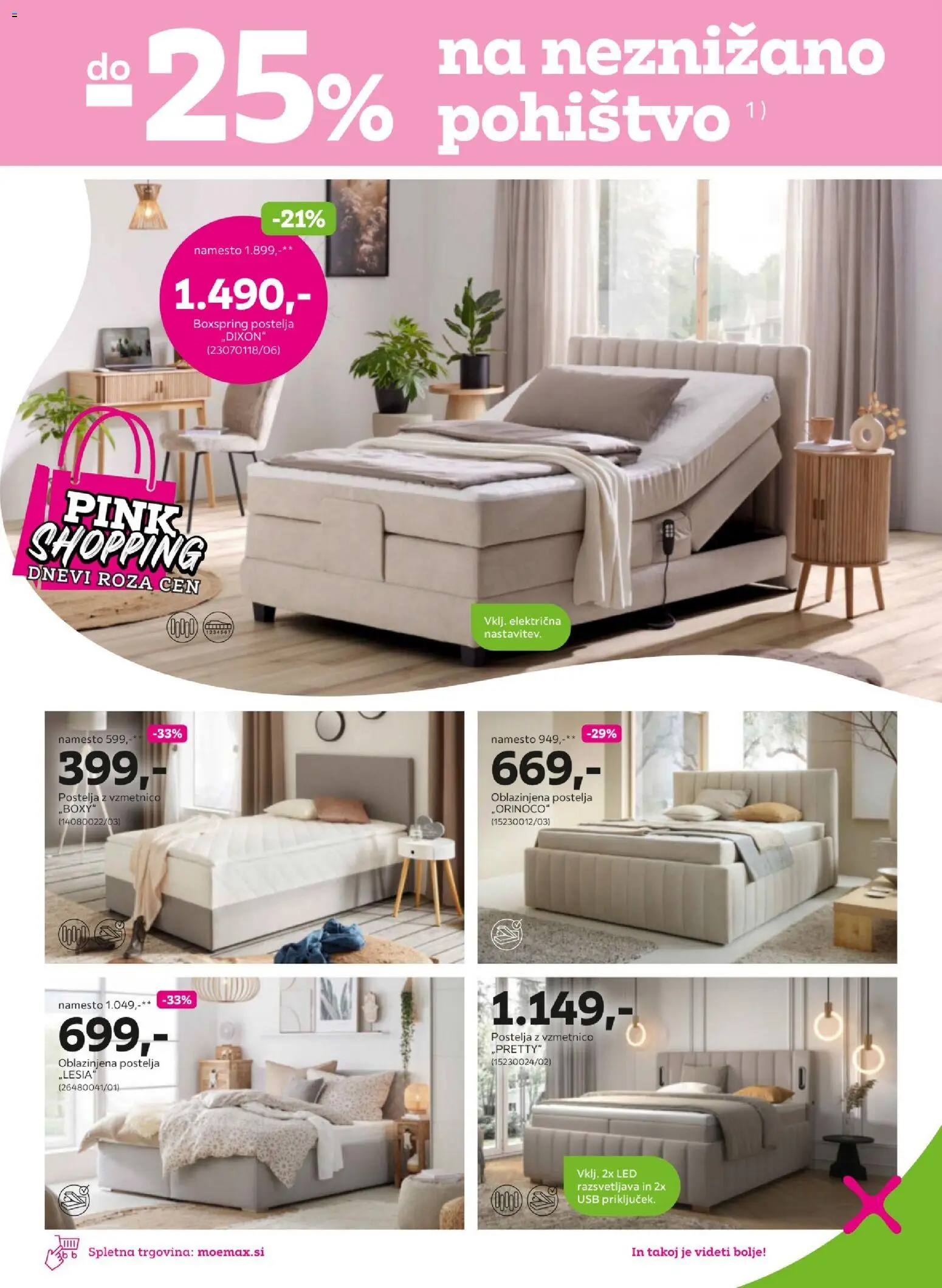 Novi Mömax katalog ponudbe – veljaven od 27.09.2026 | Stran: 5 | Izdelki: Usb, Pohištvo, Postelja